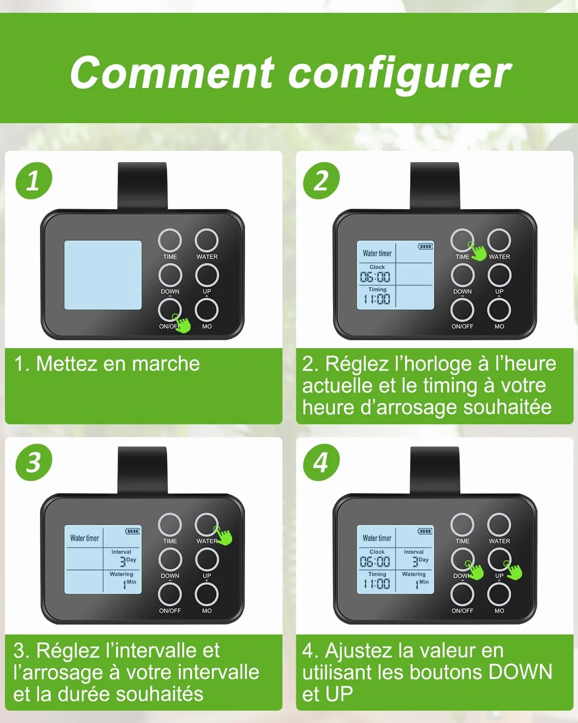 Système D'Arrosage Automatique,[15 Pots & Facile À Utiliser]Tipkook 2600mAh | Arrosage Automatique Interieur,Écran LED,Type-C,Économie D'Eau 70%,Minuterie Programmable pour Intérieur,Jardin,Balcon