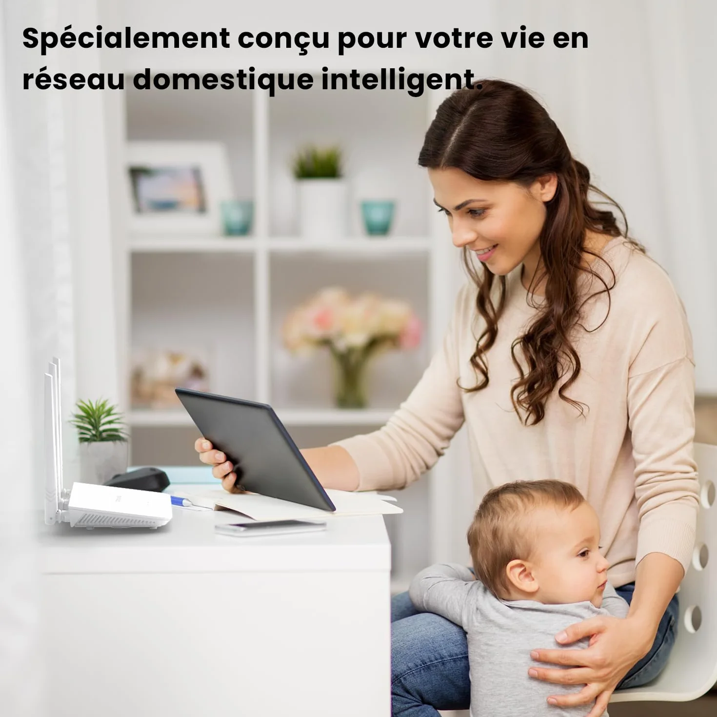 Routeur WiFi N300 Tenda F3 sans Fil 300 Mbps 2,4 GHz 3 Antennes 5dBi 3 Ports LAN/WAN Blanc