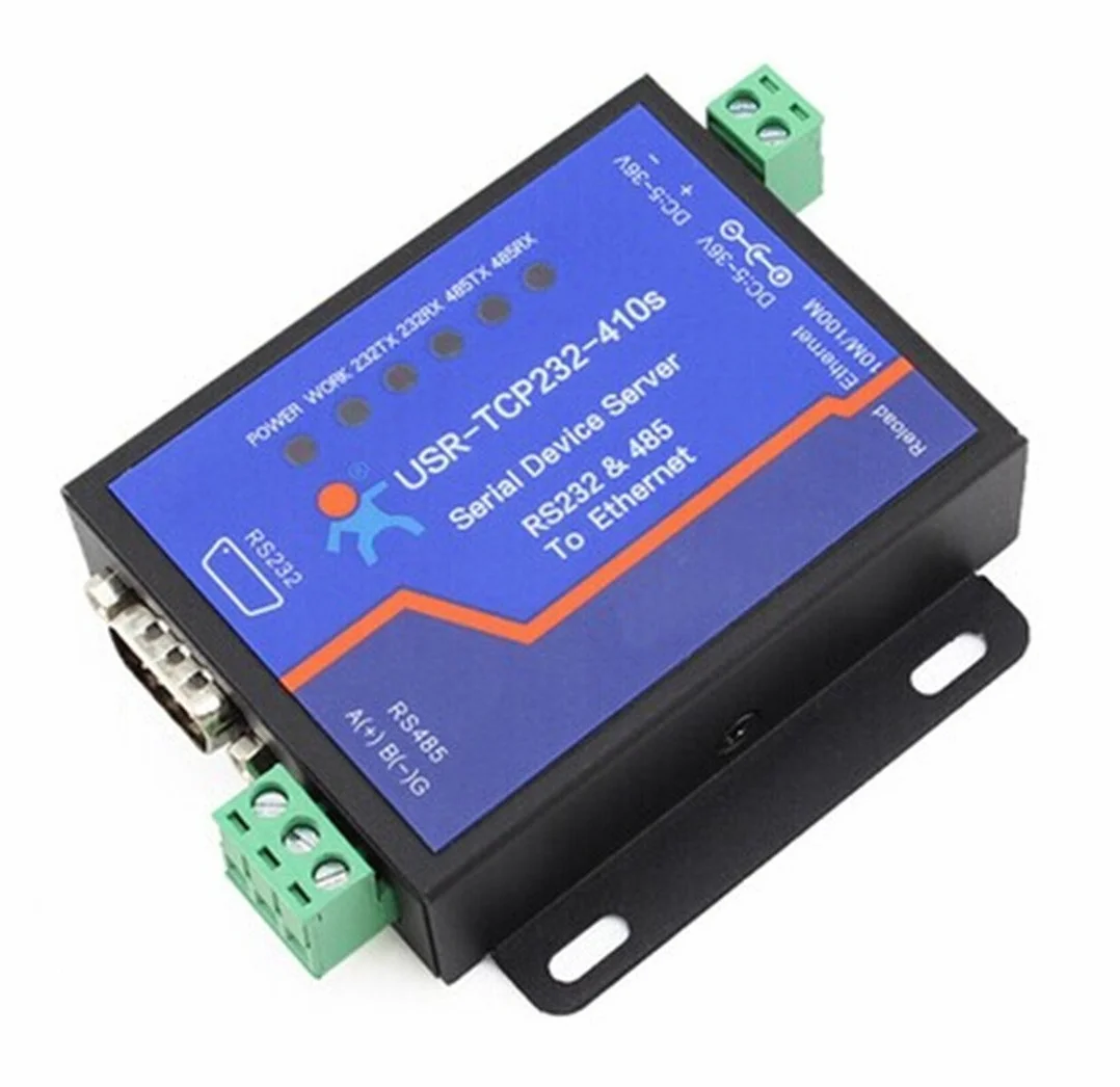 Adaptateur Tcp232-410S RS232/RS485 série vers Ethernet Serveur périphérique IP compatible DHCP DNS
