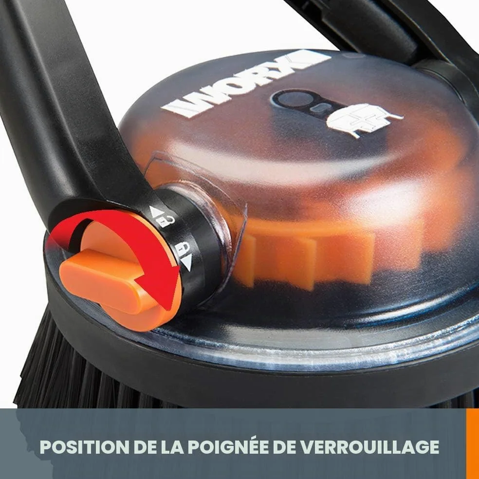 WORX - Brosse rotative à poils durs pour nettoyeur haute pression Hydroshot WG620E, WG625E, WG630E et WG633E - Idéale pour les surfaces dures - WA1821