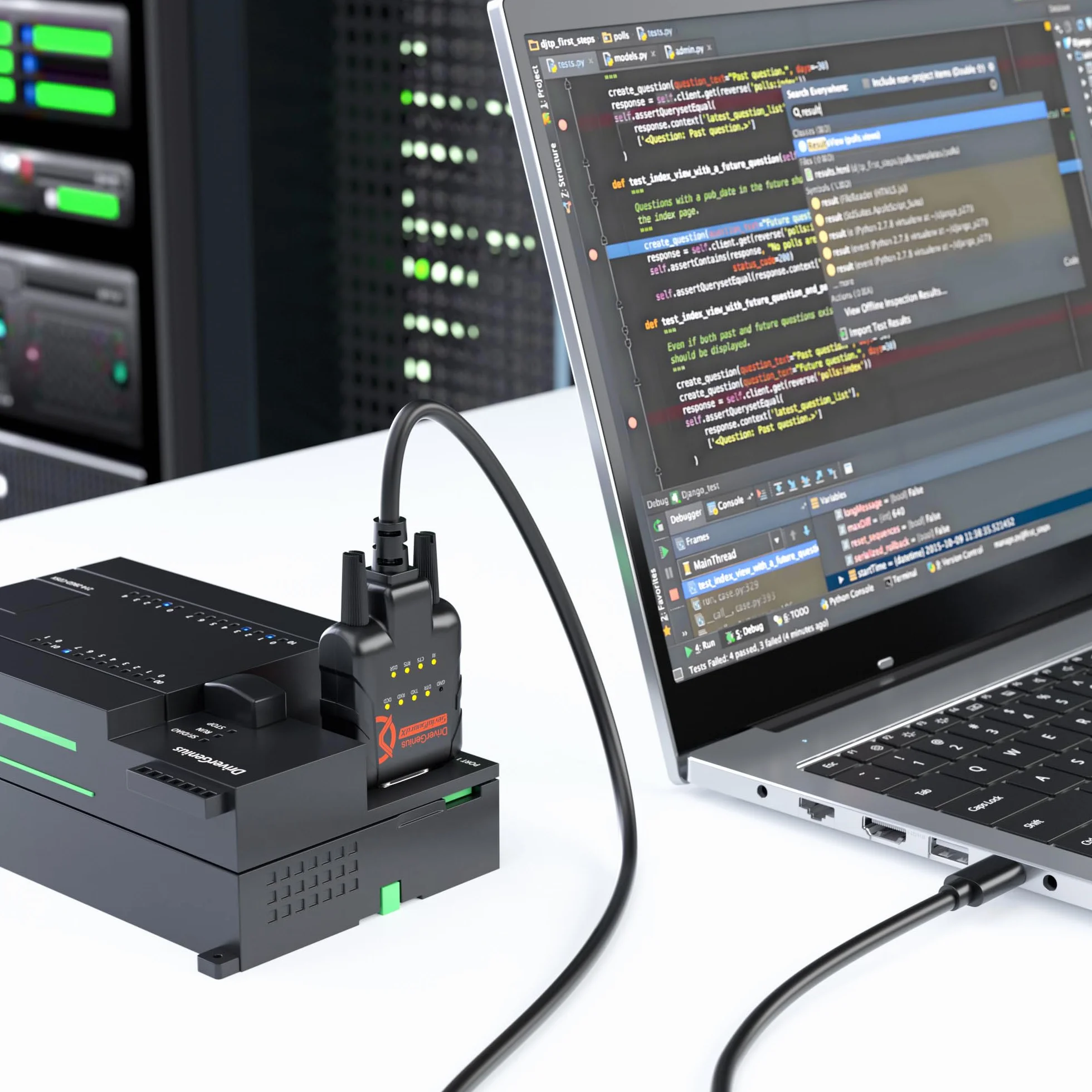 Adaptateur USB-C vers RS232 DB9 Série, Puce FTDI, 9 LED d’Indication, pour PLC et Équipements Industriels, Windows macOS Linux