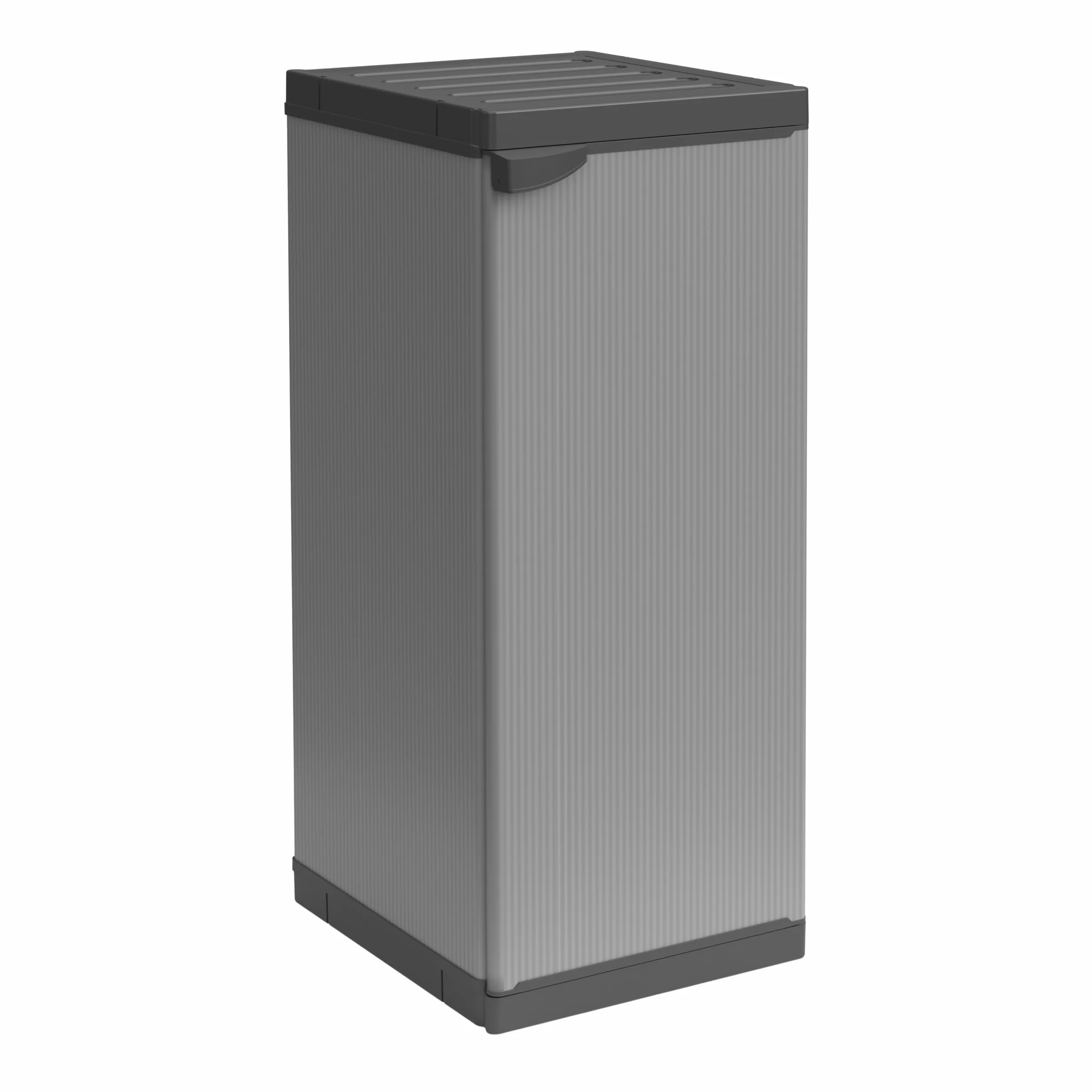 mongardi W2016 Armoire résine PVC PP 1 porte 1 étagère modulaire 34x40x85 cm Noir