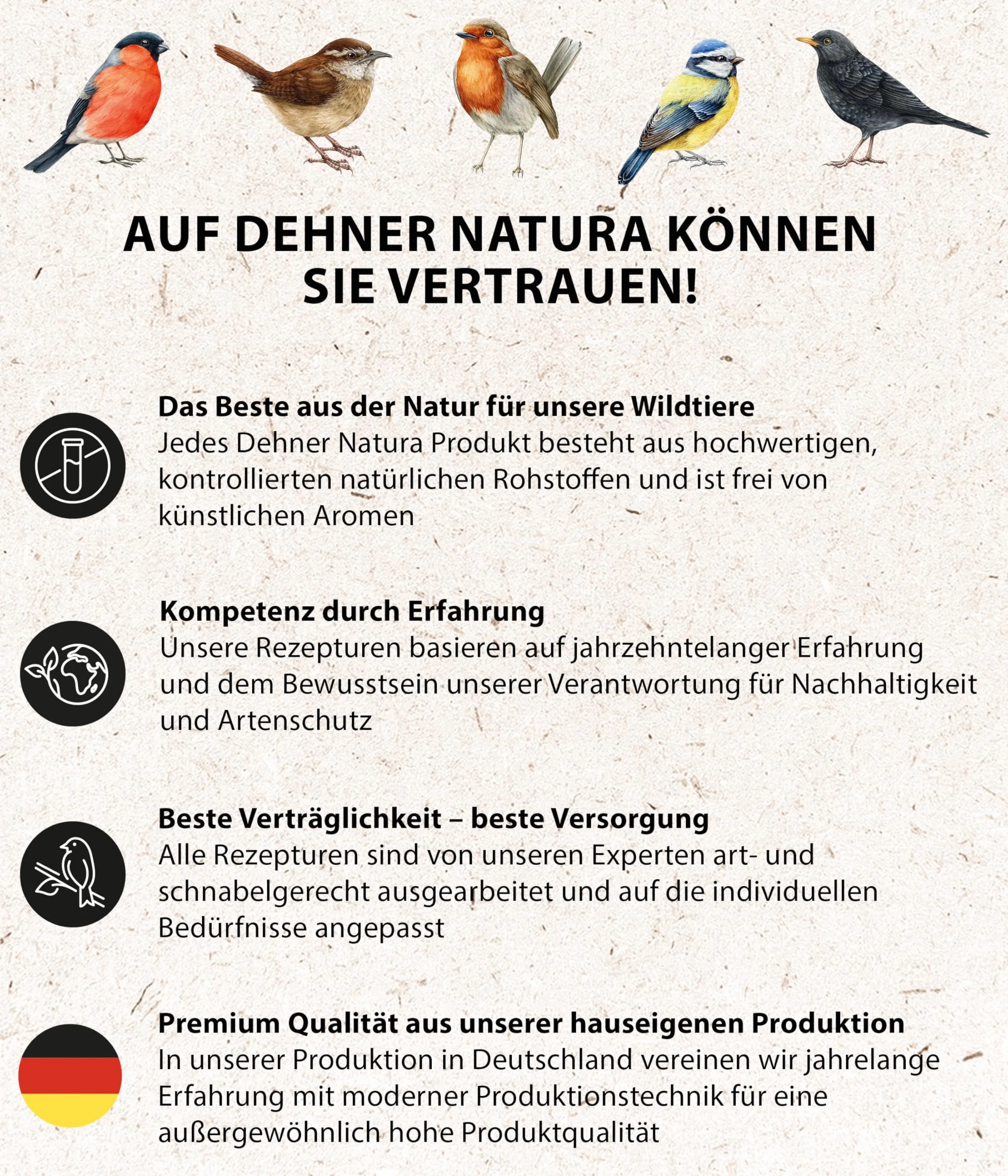 Dehner Natura Premium Nourriture pour Oiseaux Sauvages, arachides concassées, 3,4 kg