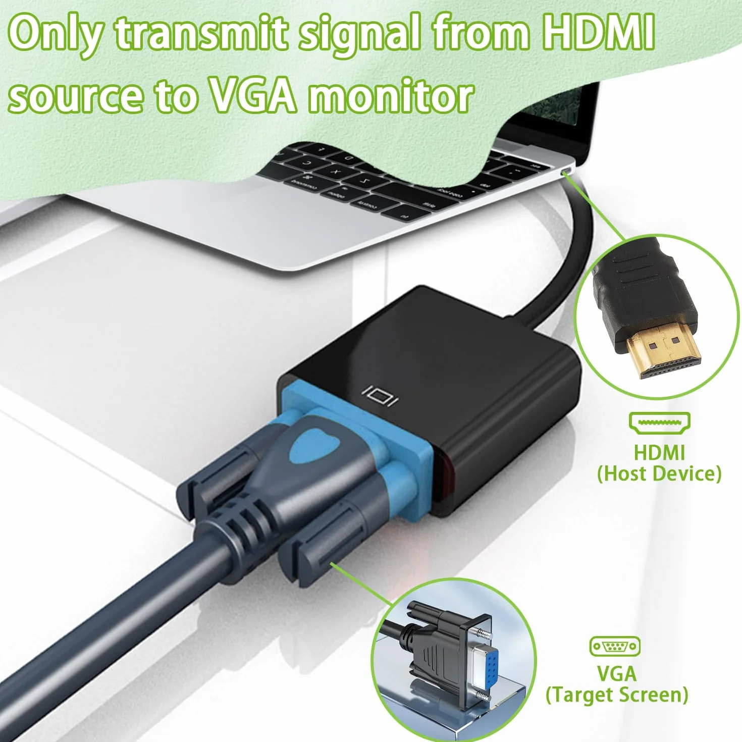 Adaptateur HDMI vers VGA mâle vers Femelle Convertisseur Numérique Analogique