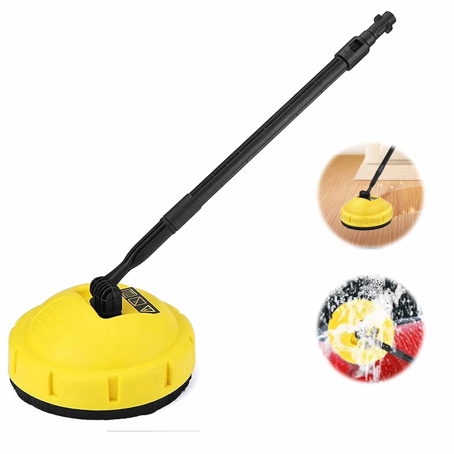 Nettoyeur haute pression pour terrasse K1-K7, accessoire de nettoyage de terrasse, brosse rotative flexible (jaune)