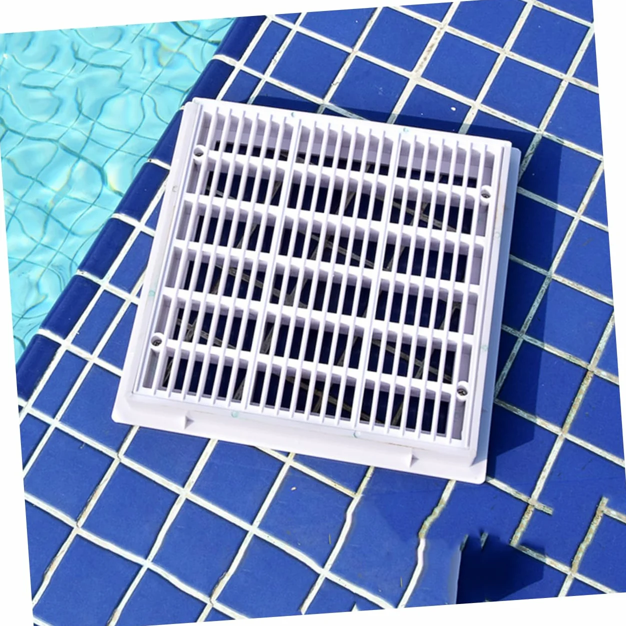ibasenice Outil pour égouttoir Sol Piscine Accessoire extérieur égouttoir Principal carré Blanche
