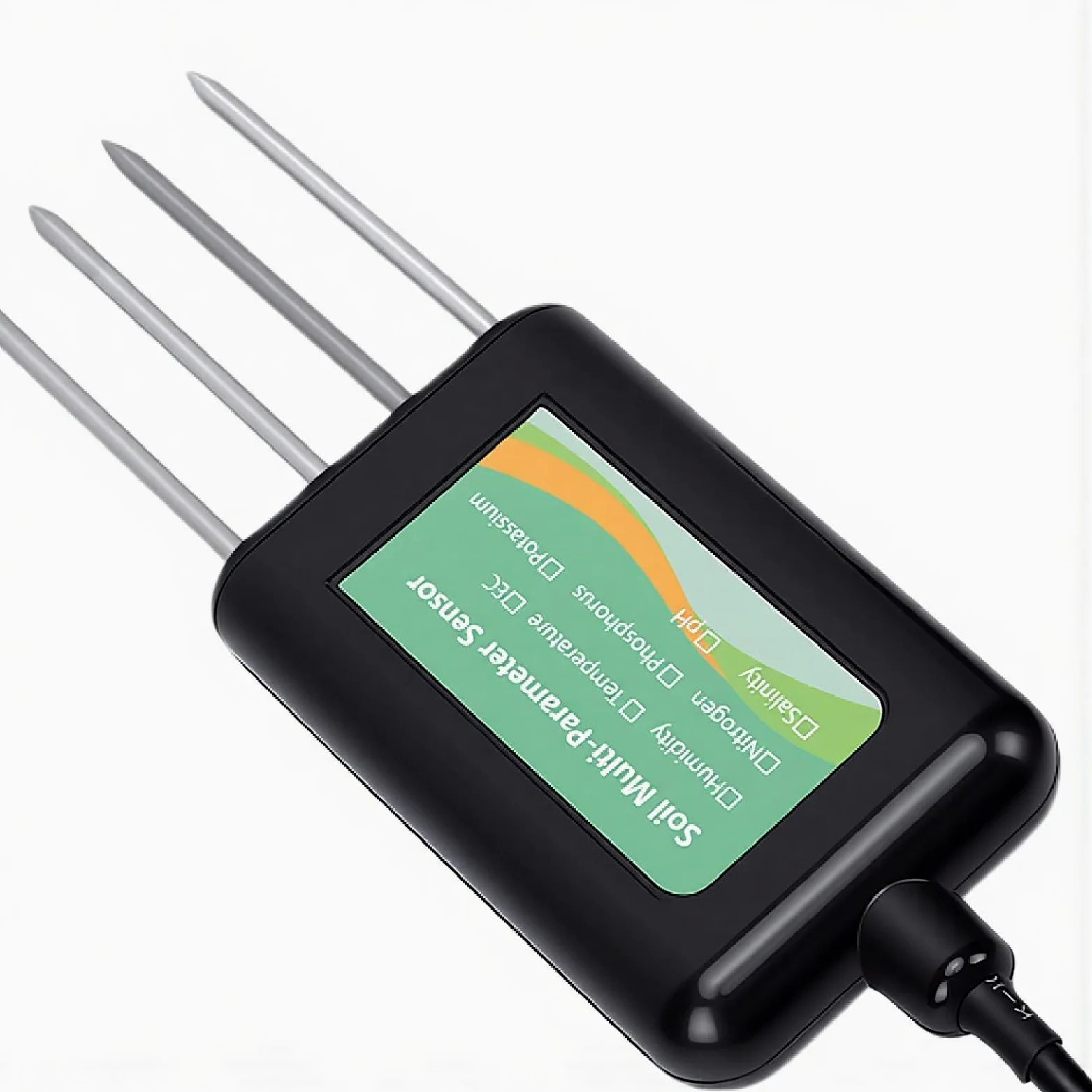 Asixxsix Humidimètre de Sol, Testeur de Sol étanche IP68, Analyseur de Portable, Température NPK EC, salinité, humidité, PH du, pour le Jardinage, L',les Plantes D'extérieur