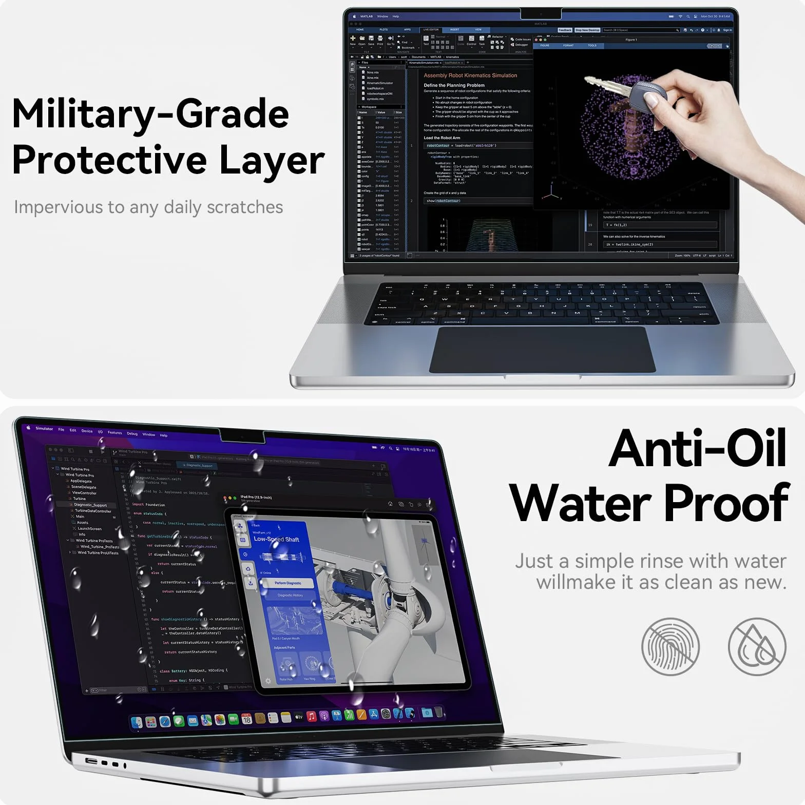 Protection Ecran pour MacBook Neo 13 Pouces A18 Pro A3404 Filtre Anti Lumiere Bleue Anti Rayures