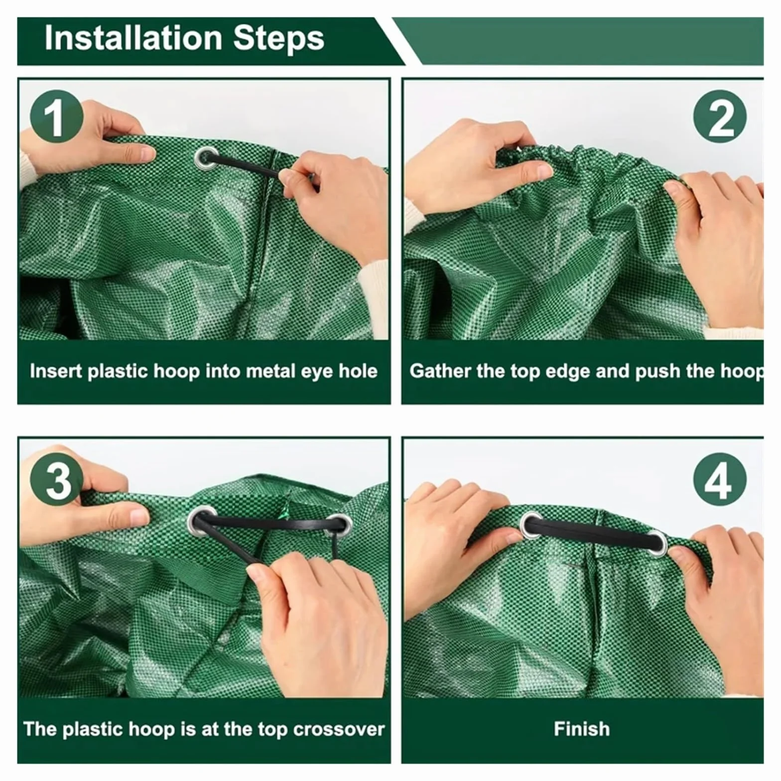 Sac de Jardin Sacs de jardin réutilisables - à déchets extérieurs avec poignées robustes for feuilles, camping et recyclage
