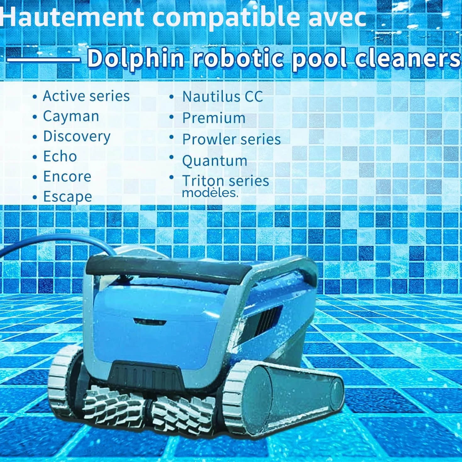 Maytronics Dolphin rails de rechange gris lot de 2 pour nettoyeur de piscine robotique 9983152-R2