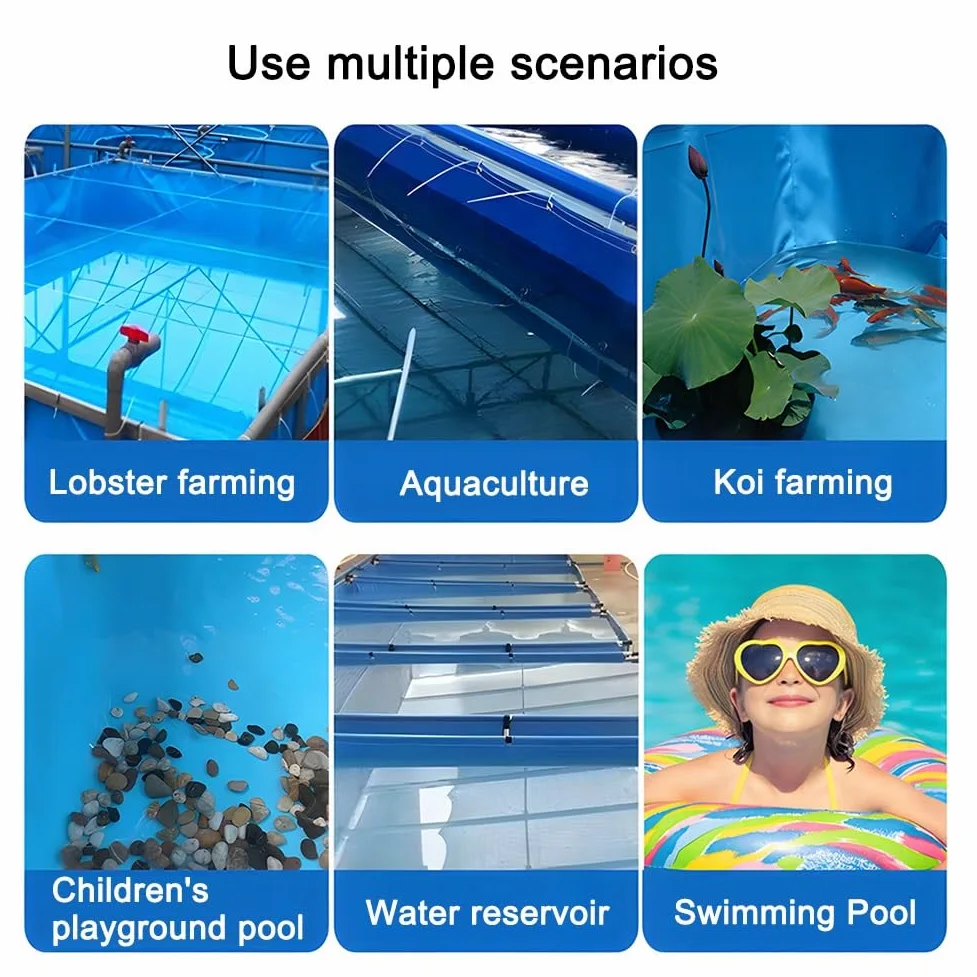 Bassin à poissons pliable en PVC pour carpes koï et aquatiques – Design rond épais durable pour une utilisation hors sol, idéal pour la décoration de jardin et les solutions d'irrigation