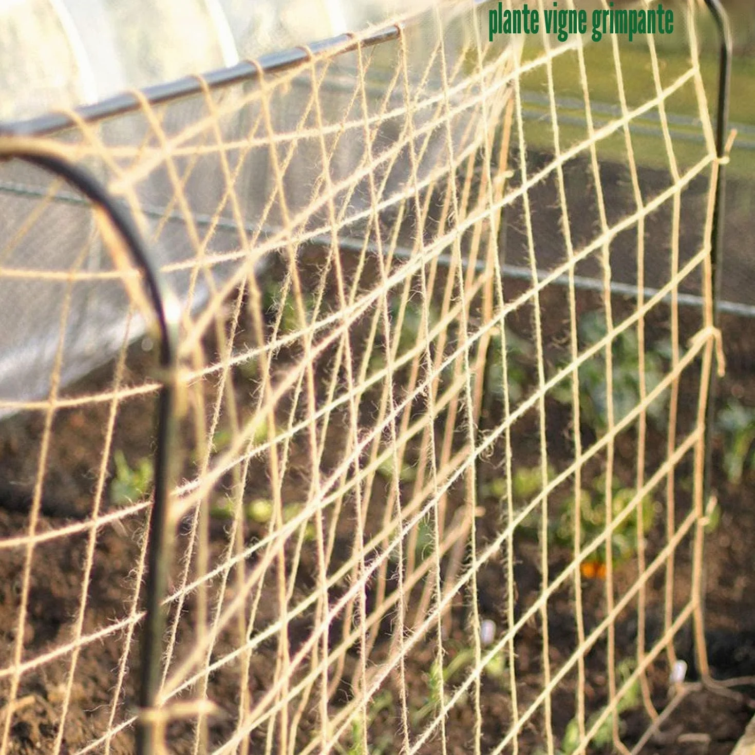 Filet de Jute 2m x 10m pour Soutien des Plantes - Treillis Écologique Biodégradable Compostable pour Jardin