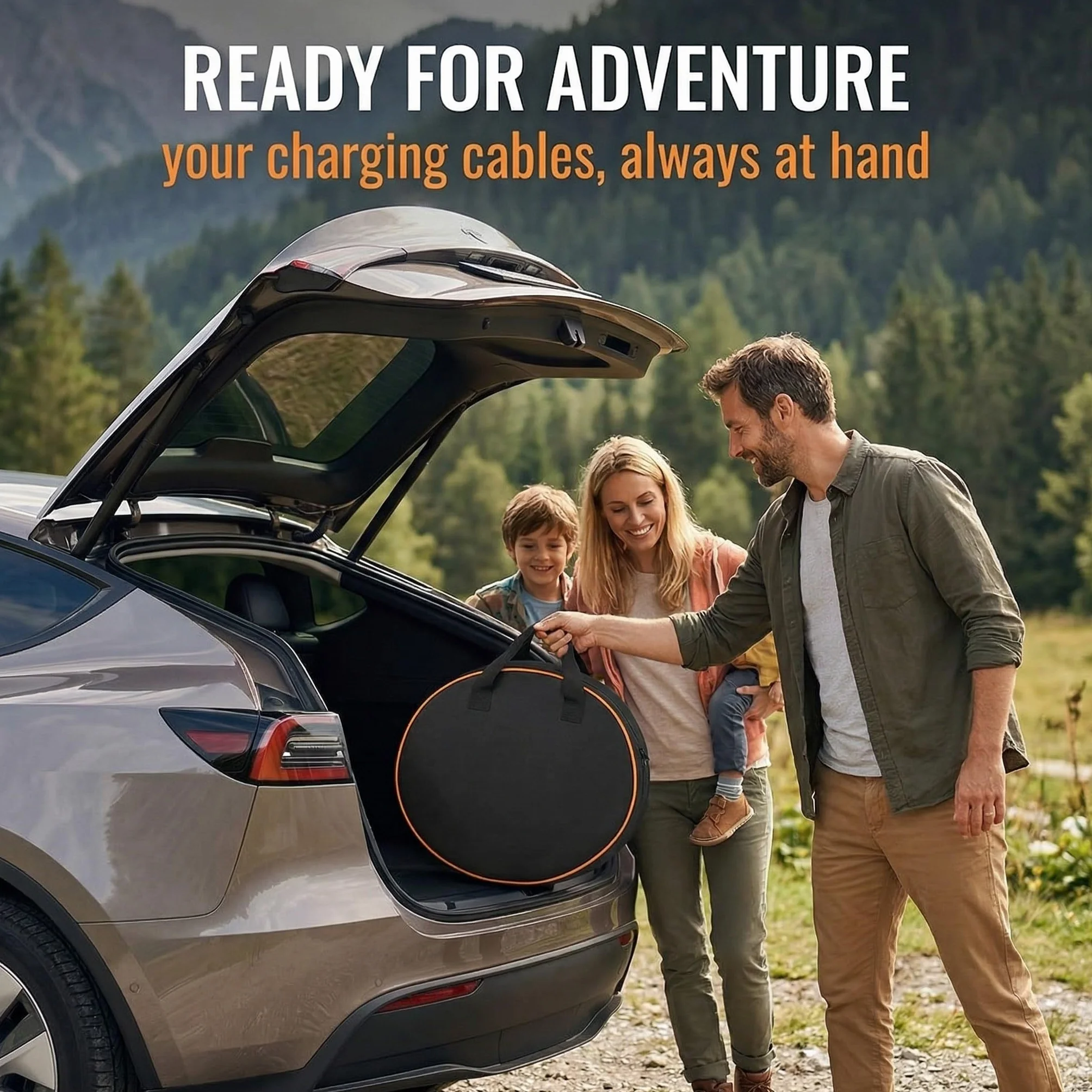 Sac de Transport pour Câble de Charge Voiture Électrique Type 2 Type 1 Organisateur