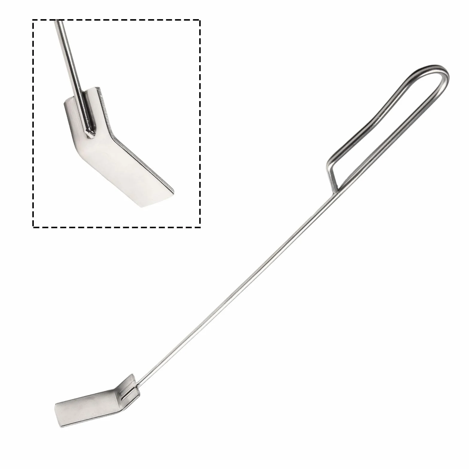 Kamado Joe Outil de retrait de cendres en acier inoxydable 45,7 cm avec poignée en métal