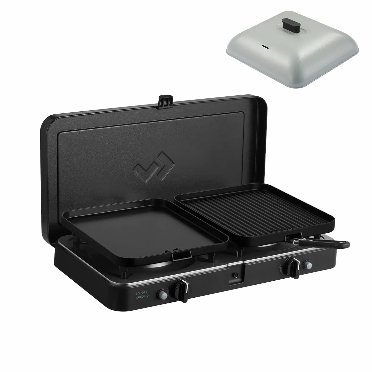 CADAC Gril de table Barbecue 2 Cook 3 Turbo Deluxe 30mBar Noir
