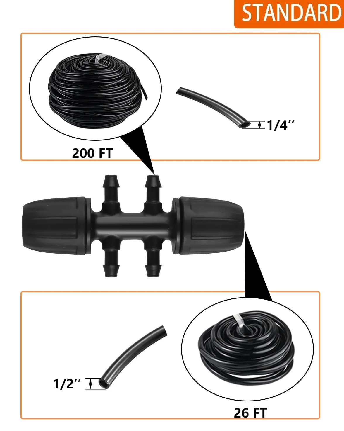 MSDADA Kit de Système D'irrigation Goutte à Goutte de 226 FT - Système D'irrigation Automatique,Kit d'irrigation des Plantes - Buse Atomisante pour Serre, Plante, Parterre de Fleurs,Terrasse,Pelouse