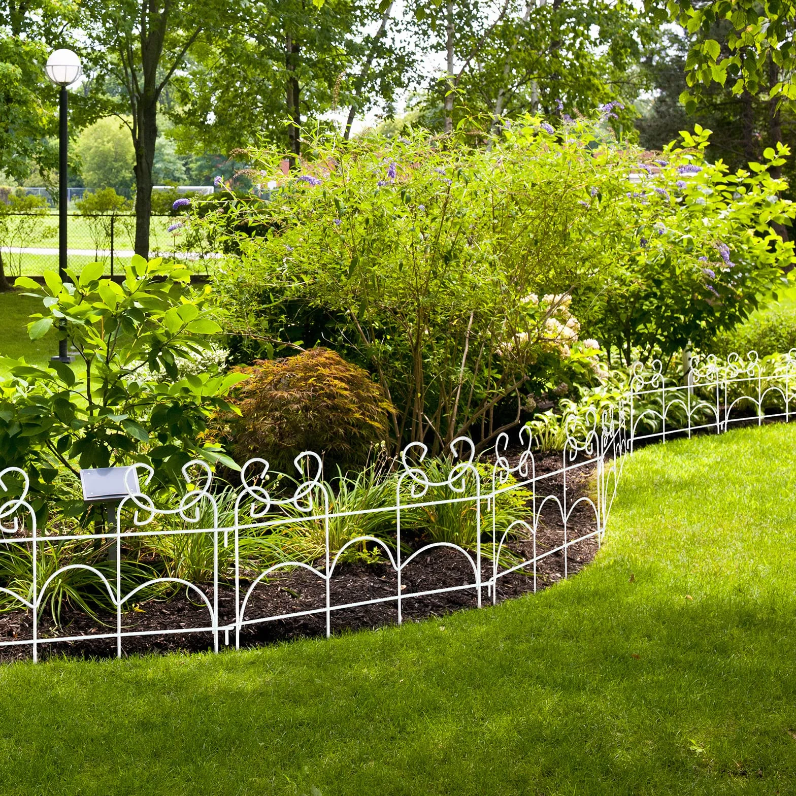 ARIFARO Bordure de Jardin sans Creuser Bordure de Paysage 33cm Haut x 43cm Large, Paquet de 20, Longueur Totale 8,6m, Barrière Bordure de Jardin en Métal pour L’extérieur, Patio, Pelouse