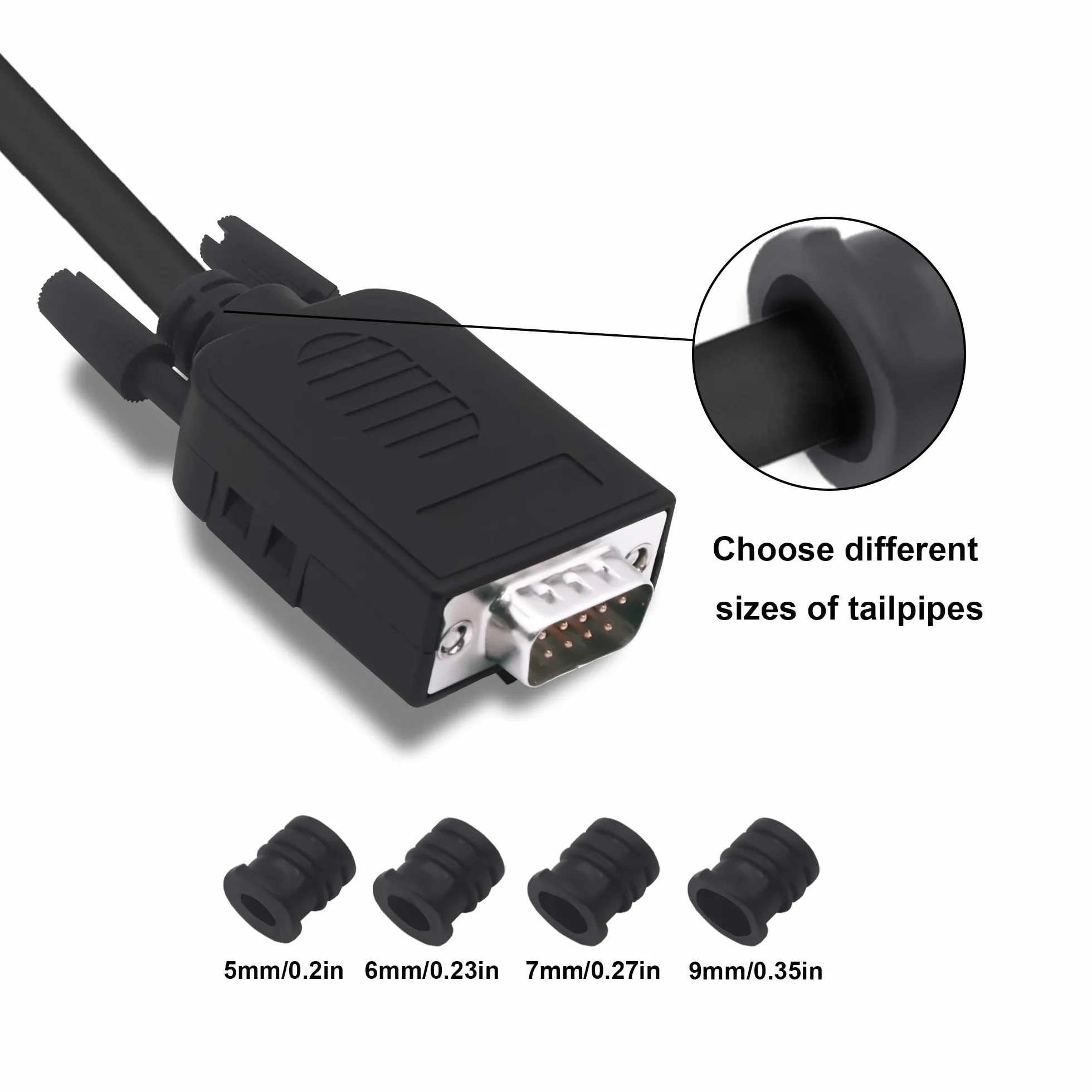 Lot de 2 connecteurs DB9 RS232 D-SUB sans soudure 9 broches