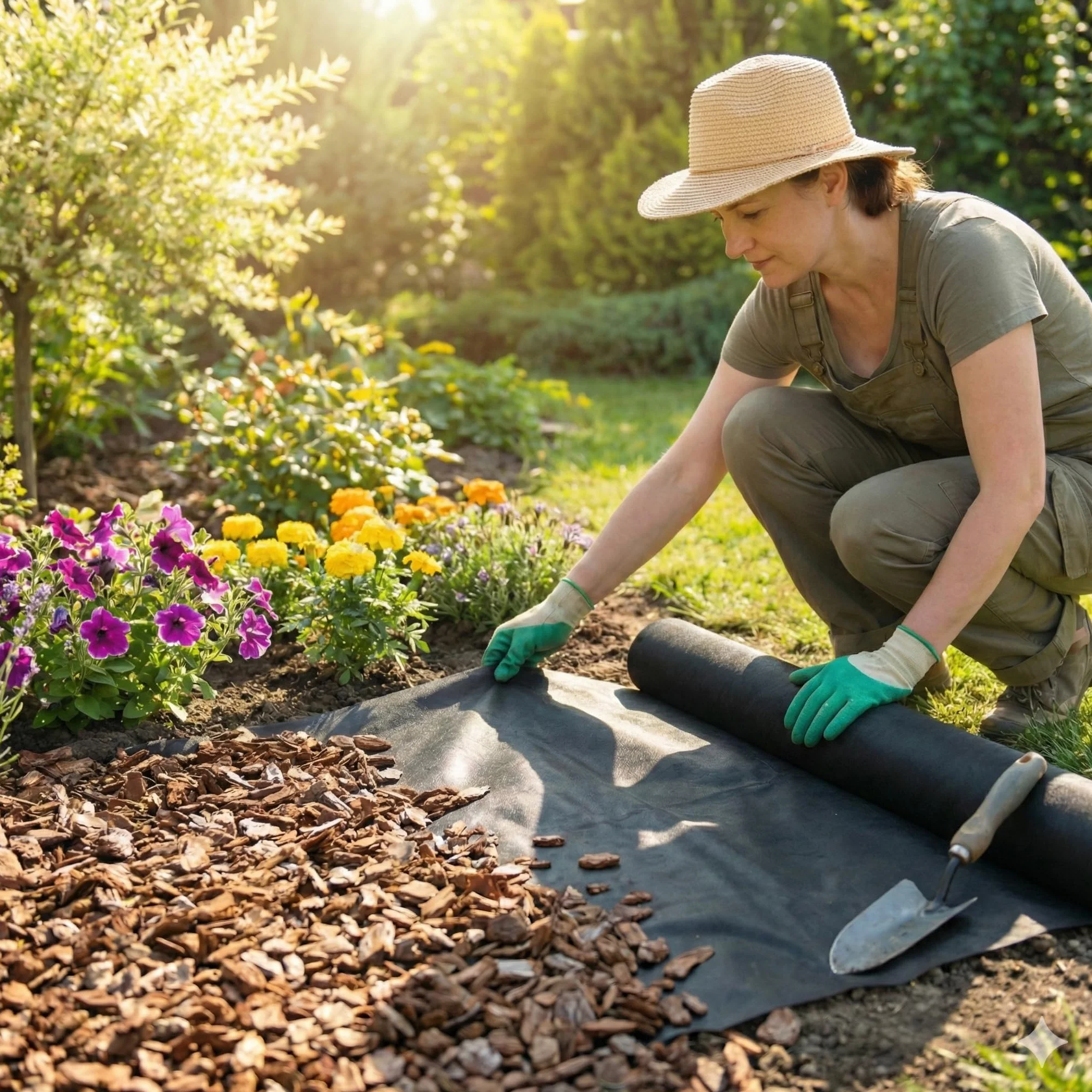 AFS Géotextile 120g/m² 20m x 0,5m Feutre de Jardin Anti-Mauvaises Herbes Drainage Filtration