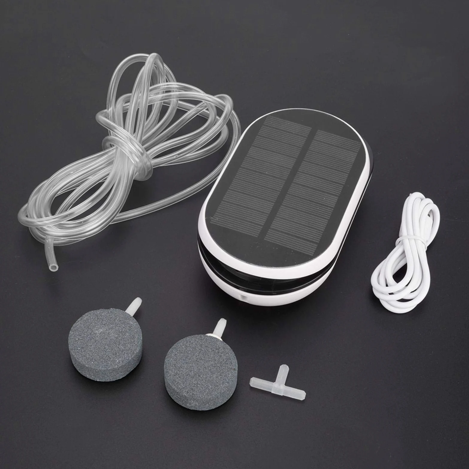 Pompe à air oxygénateur à énergie Solaire, aérateur oxygénateur Portable à Pompe à air Solaire à 3 Niveaux AP007 pour Aquariums/réservoirs de Poissons