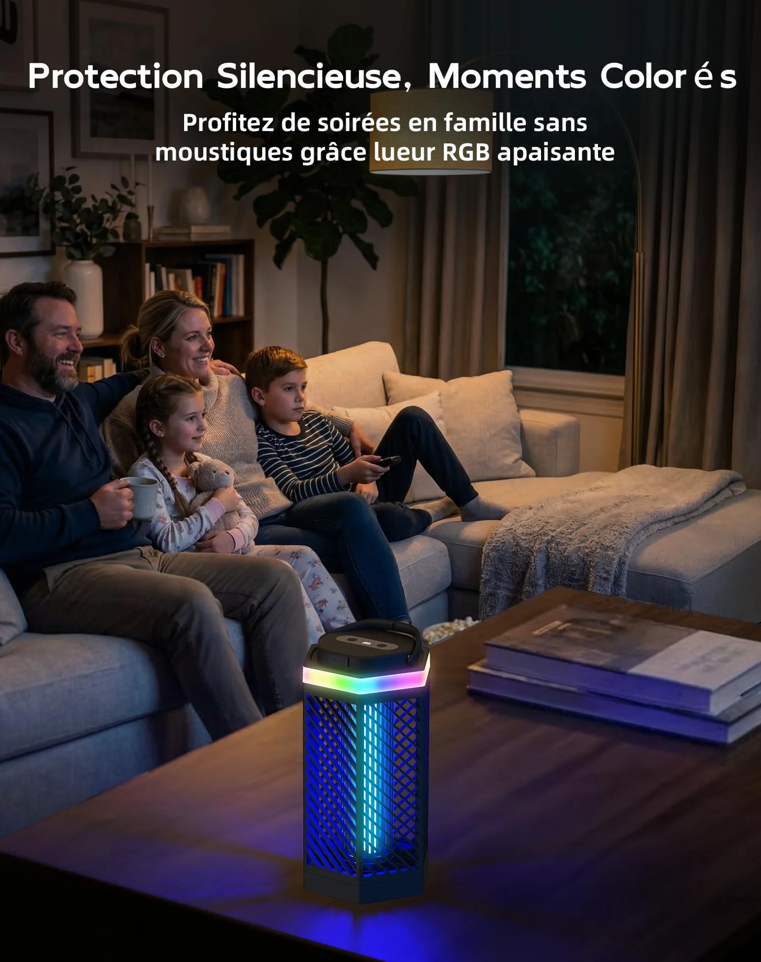 Lampe Anti-Moustique Rechargeable Tue Mouche Électrique LED 8000mAh IPX4 Destructeur d'Insectes