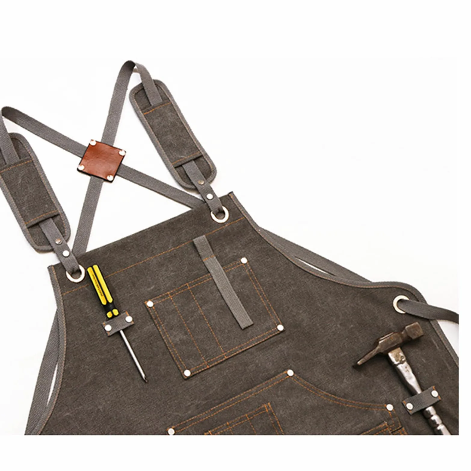 Tabliers, Tablier de chef for hommes et femmes, tabliers en toile avec poches, tablier travail for la cuisine le jardinage