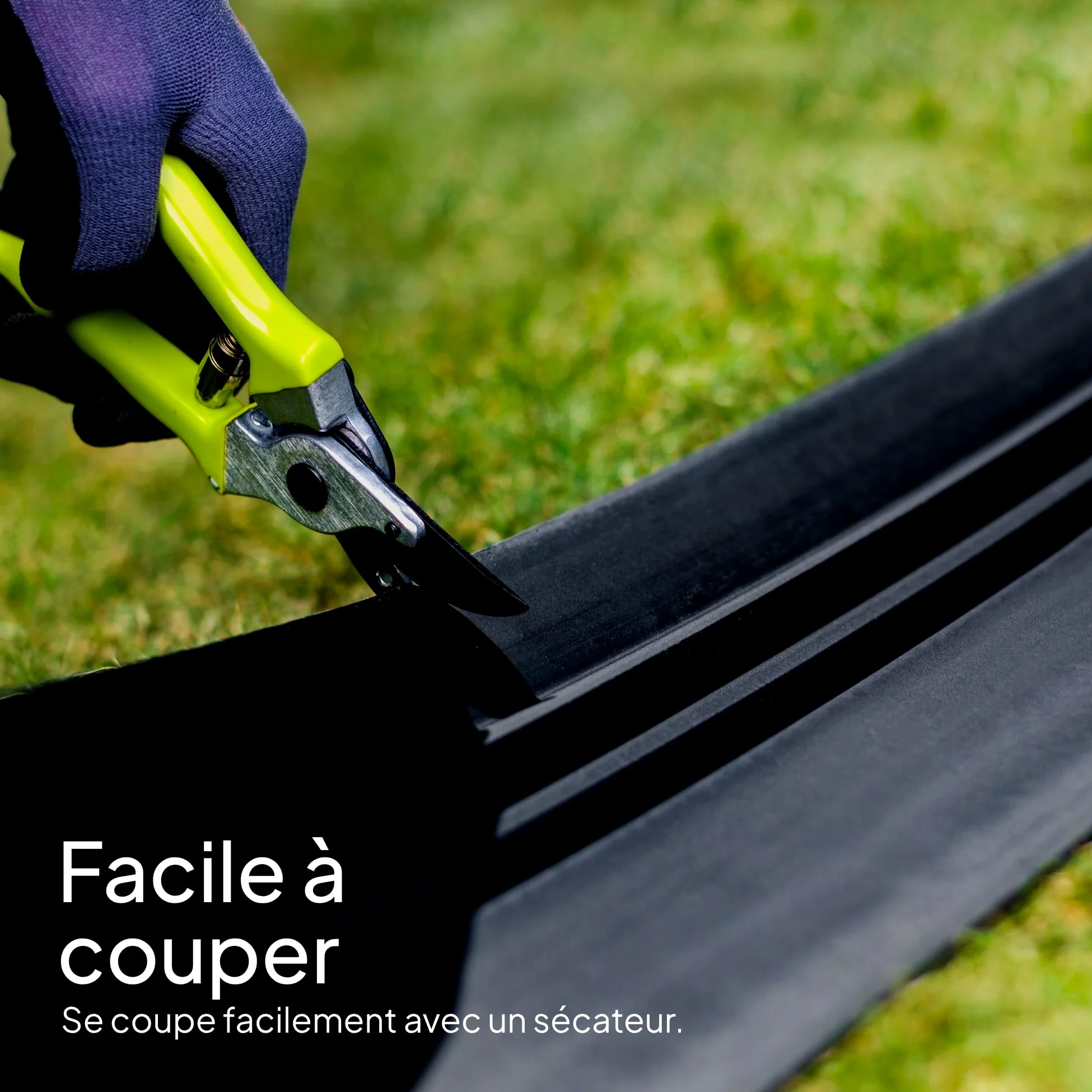 UNIGARDIA Bordure de Jardin en Plastique, 20 m / 20 cm, Noir - Bordure de Gazon Flexible - Super Fort, Utilisation Facile - Tout Nouveau Bordures de Pelouse Souple | Design robuste qui reste en place, facile à travailler, durée de vie de 30 ans, bordure i