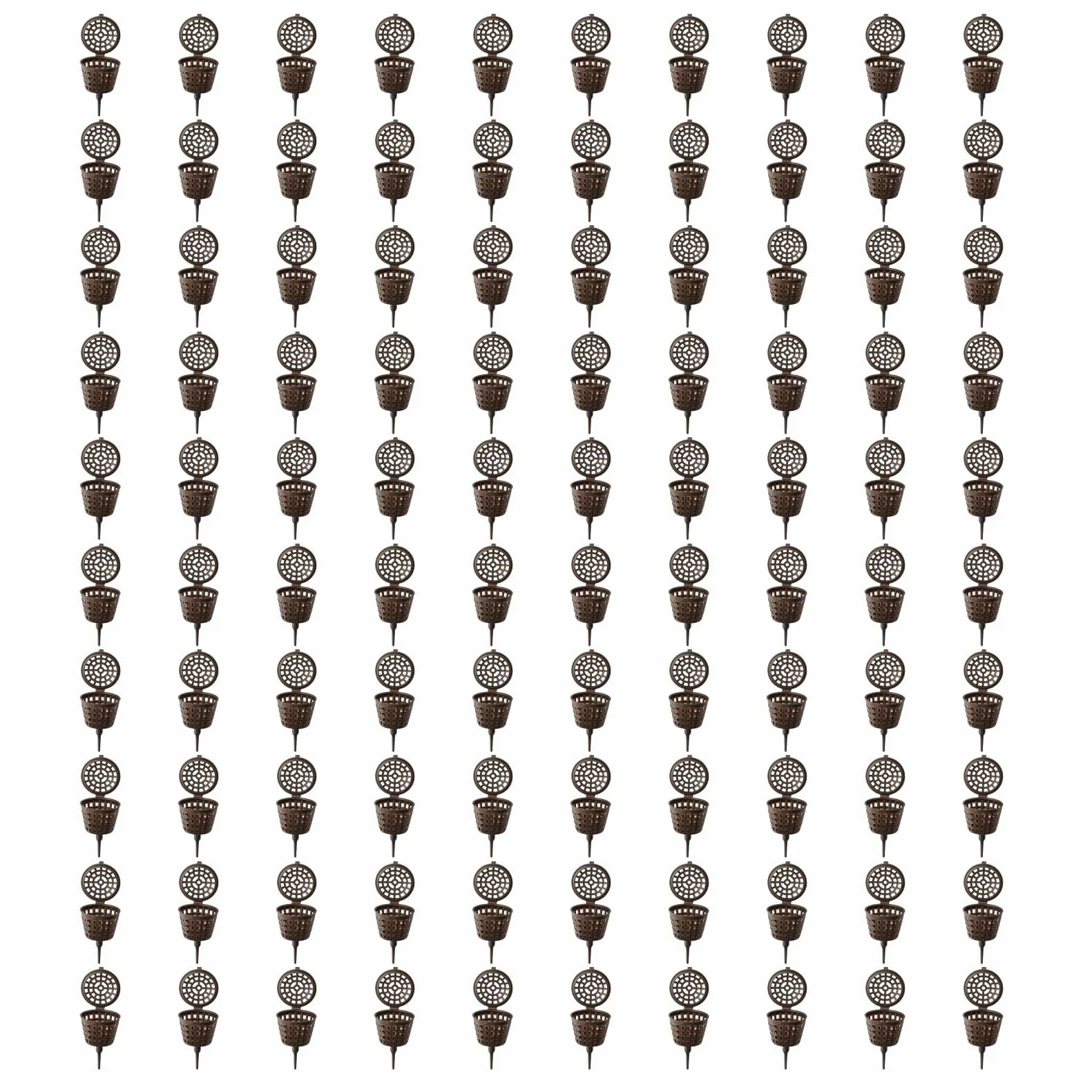 Lot de 100 boîtes d'engrais pour bonsaï avec couvercle taille L