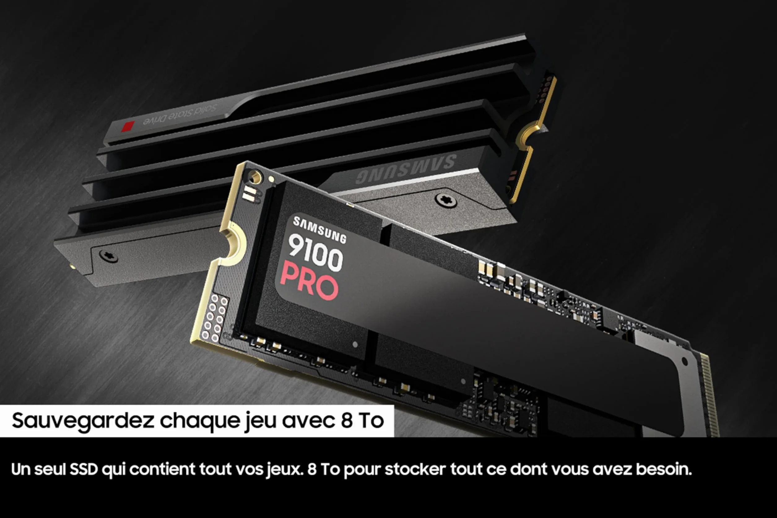 Samsung SSD Interne 9100 Pro, NVMe 2.0 PCIe 5.0x4, 2To, 14 800 Mo/s, MZ-VAP2T0BW