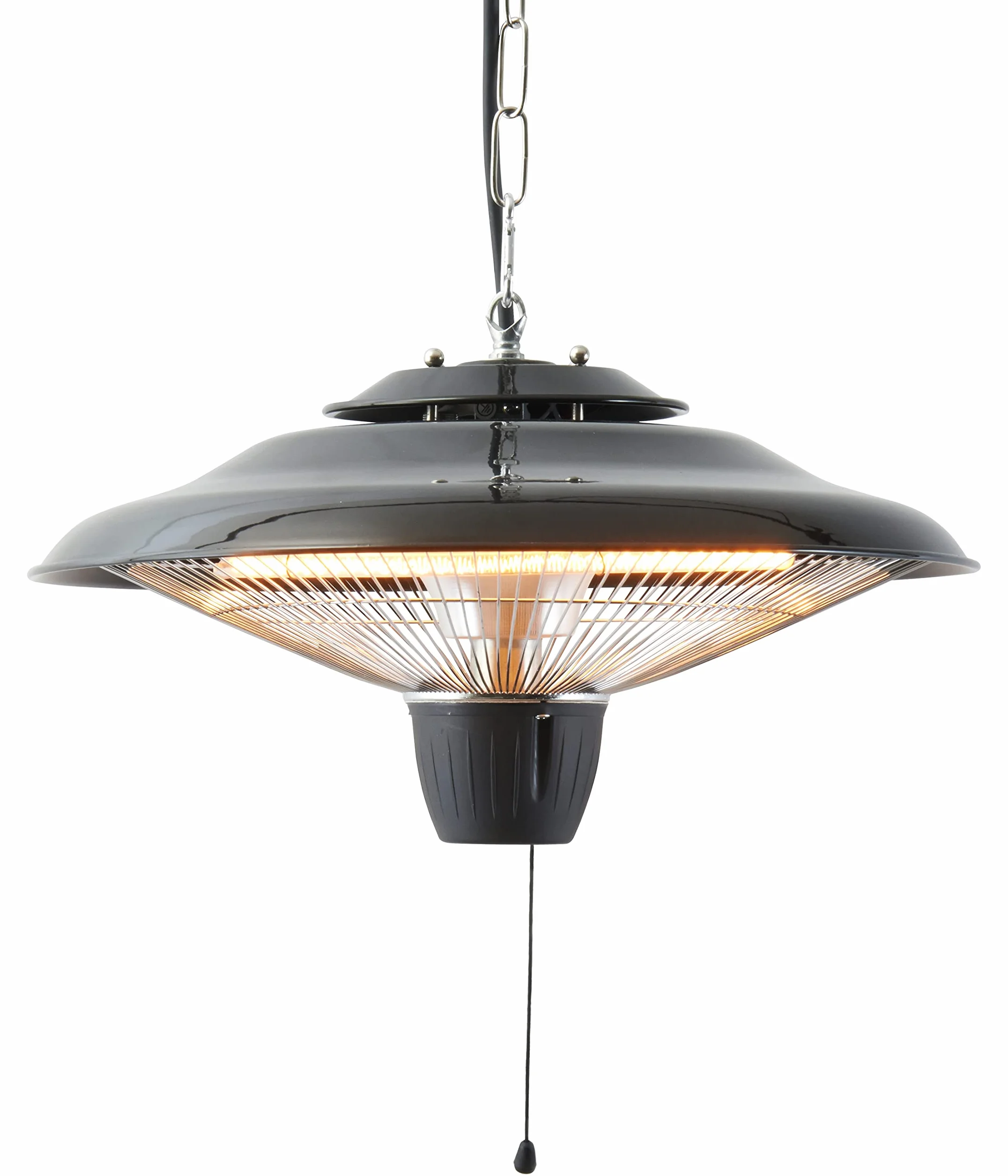 EVATRONIC Chauffage d'extérieur 2000W Halogène IP24 Noir