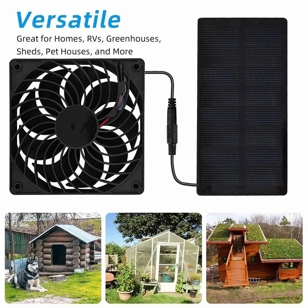 Kit de ventilateur et panneau solaire 100 W 12 V étanche