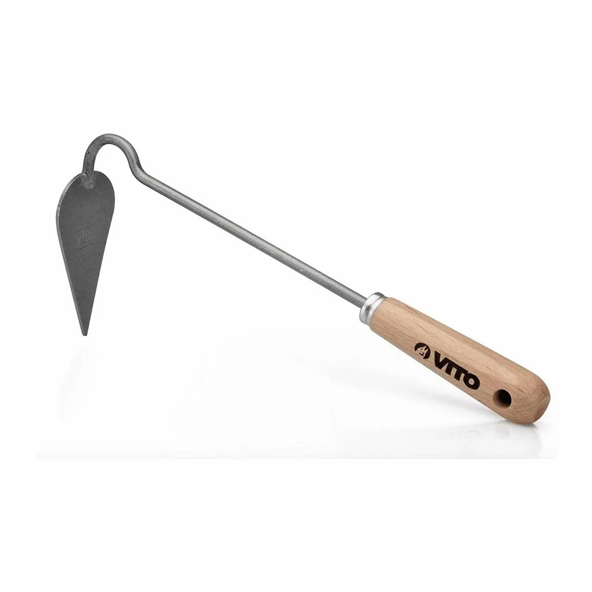 VITO - Kit 9 Outils de Jardin Manche Bois INOX et Fer forgés à la Main Outils de Jardin