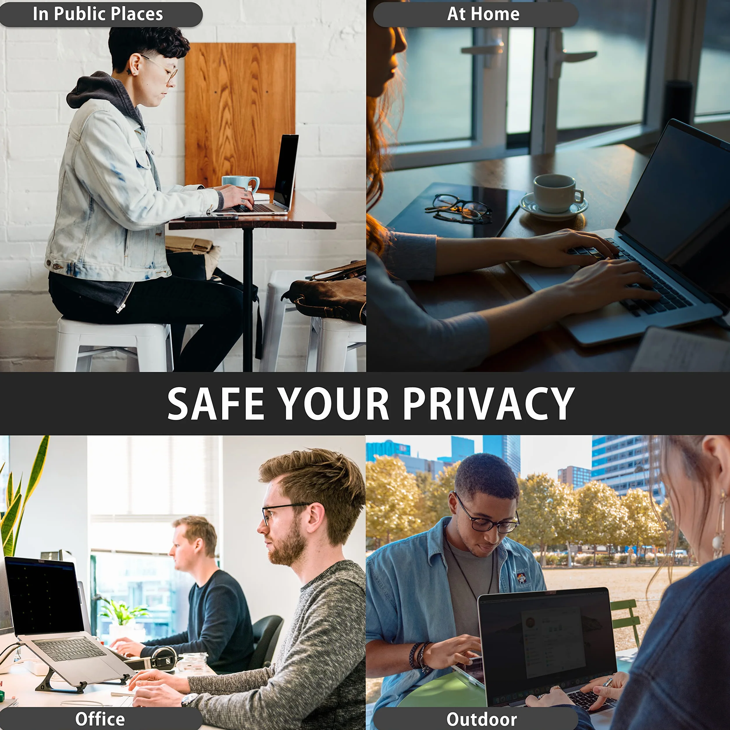 MyGadget Protection Écran Anti Spy Apple MacBook Air 13,6 pouces 2022 Filtre magnétique Amovible