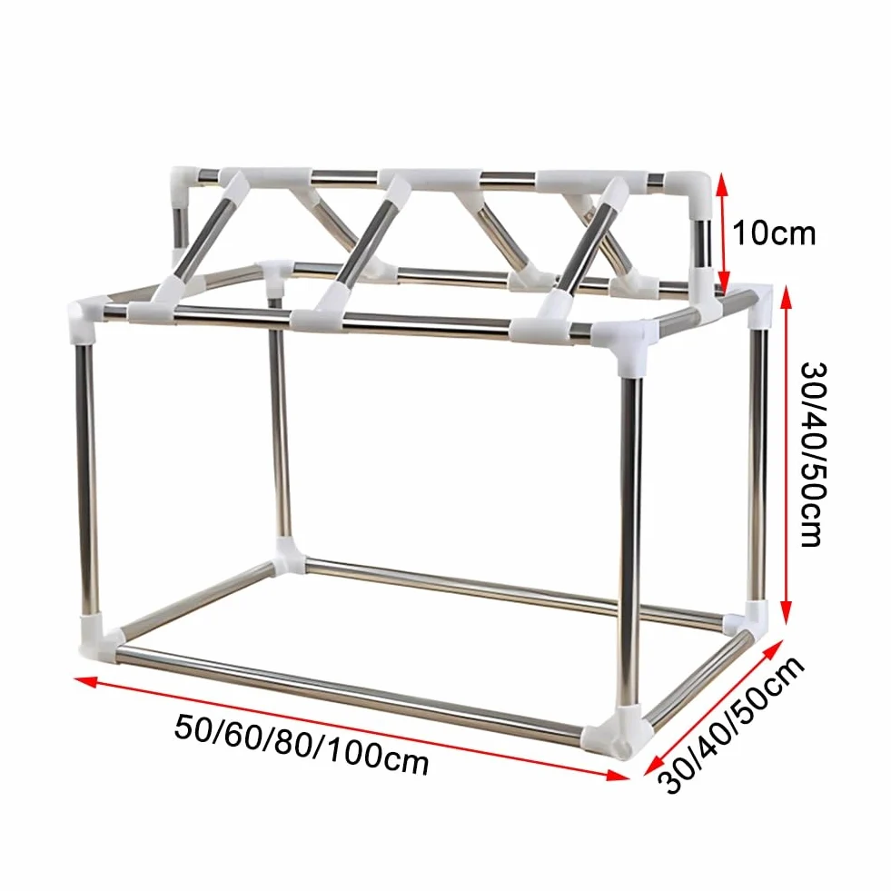 Zfmnoyev Mini-Serre De Table, Serre Portable pour Le Jardin, Abri pour Tentes À Fleurs avec Couverture en PVC Transparent Et Cadre en Acier Inoxydable, pour L'intérieur(50x30x30 cm)