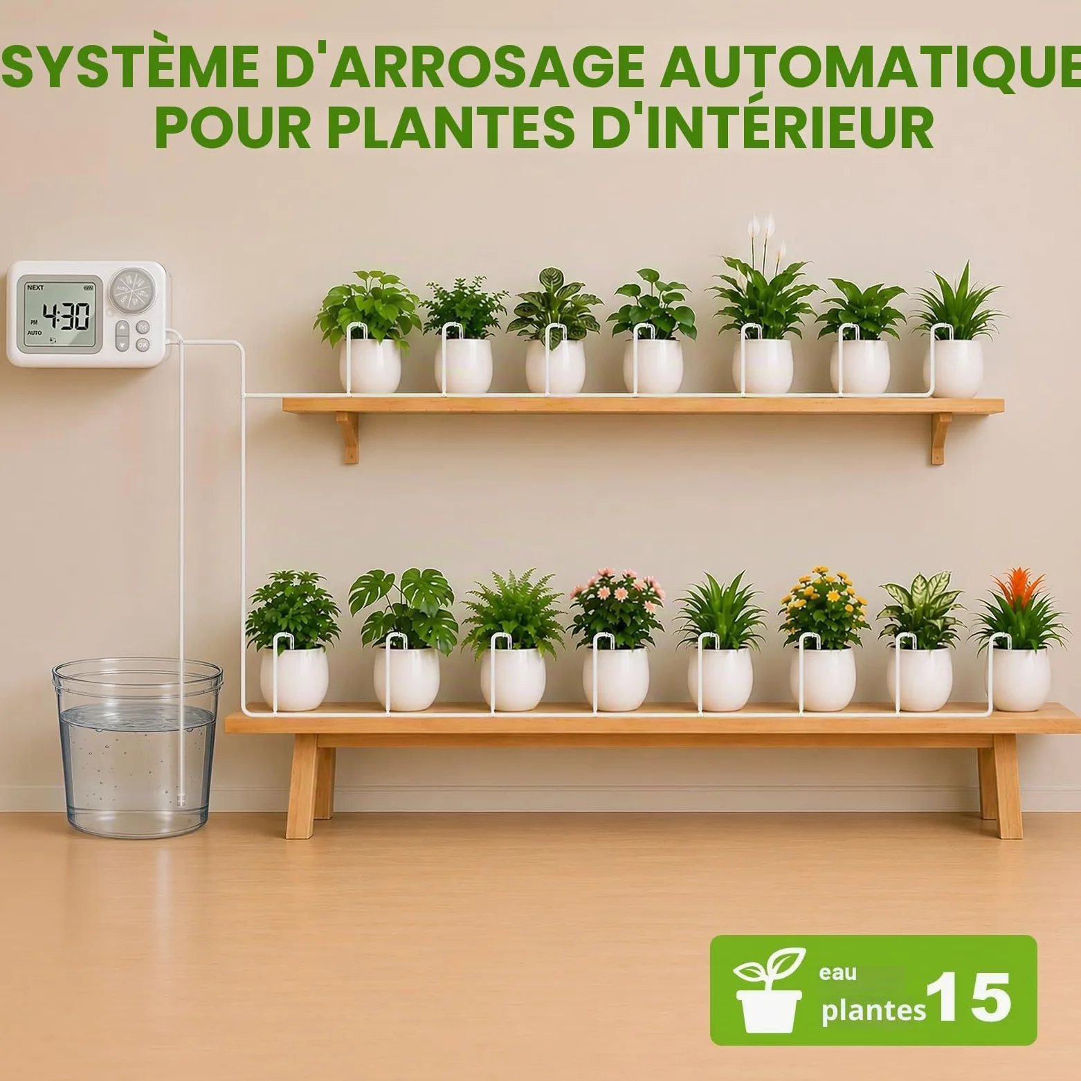 Landrip Brumisateur Exterieur 8M avec 10 Buses + Joint en T+2 Adaptateur 3/4" +1Filtre pour Brumisateur Terrasse Jardin Serre Parasols