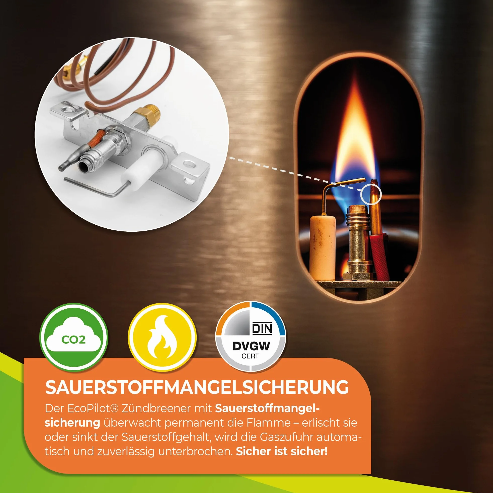 BioGreen EcoPilot 4500 Chauffage de serre à gaz 4500W acier inoxydable argenté 38x17x40 cm pour serres jusqu'à 22 m²