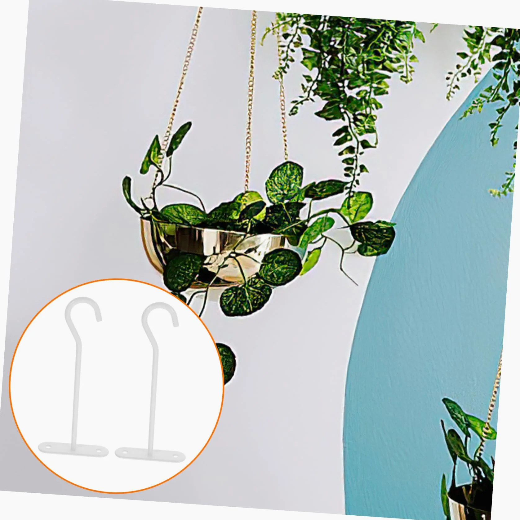 ibasenice 10 Ensembles Crochet pour Plante en Pot Cintres pour Plantes en Plein Air Crochets à Plantes pour Paniers Suspendus Crochets Extérieurs pour Plantes Suspendues Blanche Le Fer