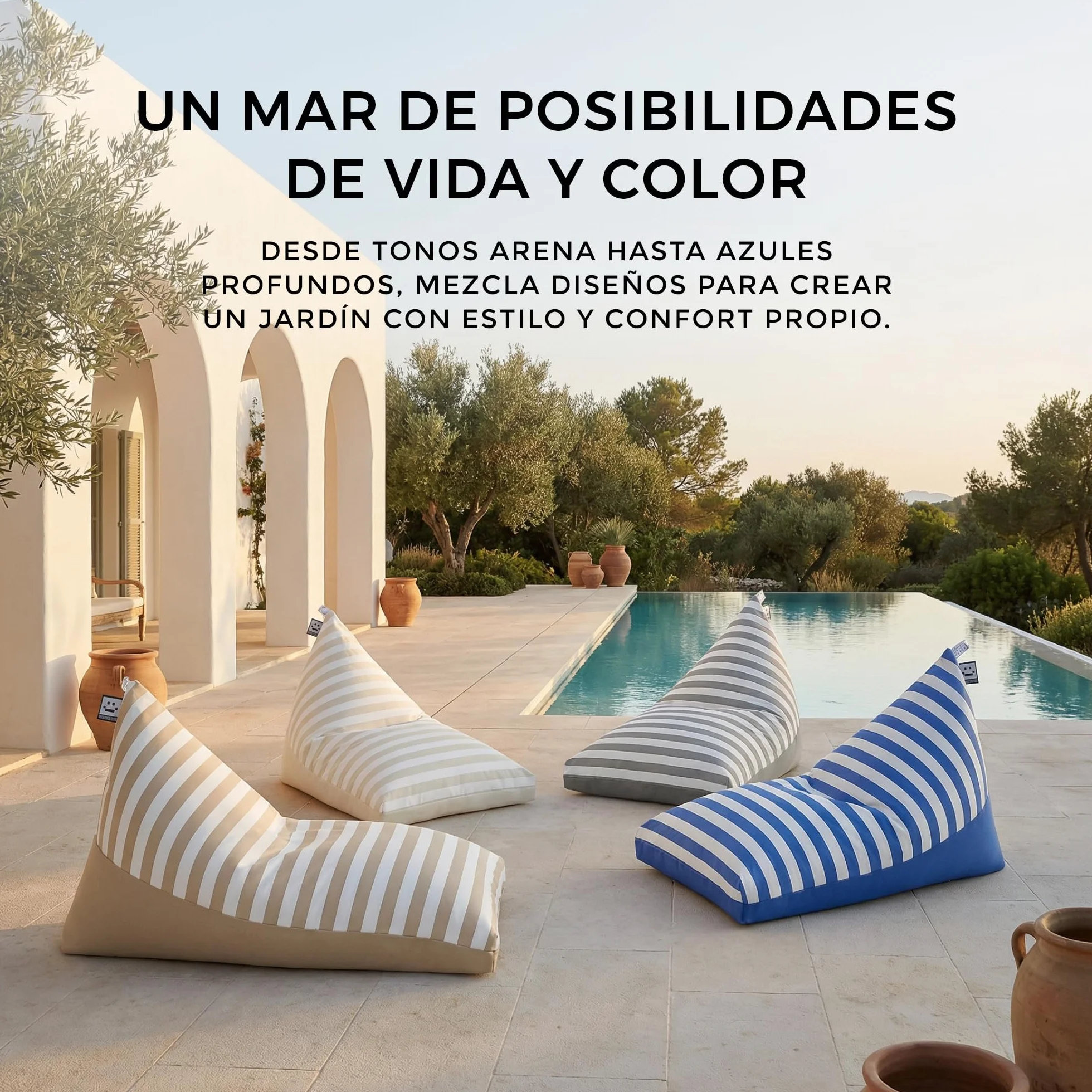 Happers Pouf Pyramide XXL Toldotex Beige