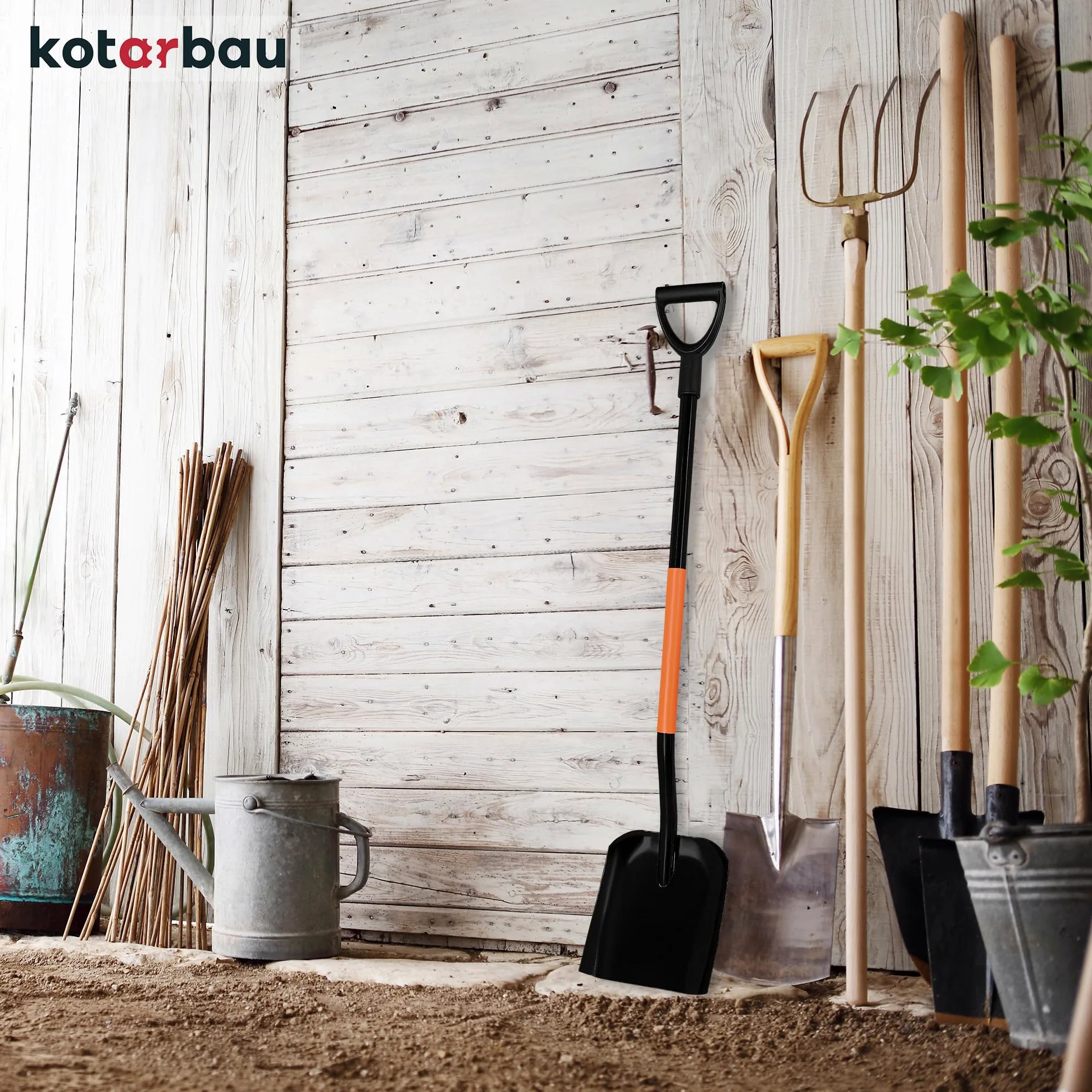 KOTARBAU® Pelle à sable professionnelle avec manche 120 cm pour le jardin pour transporter la terre