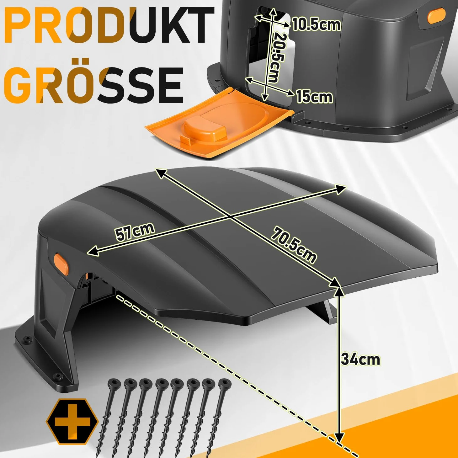 Station de charge pliable pour robot tondeuse - Station de charge compatible - Toit de protection pour robot tondeuse - Pas de blocage du signal - Protection UV - Contre la pluie et la grêle