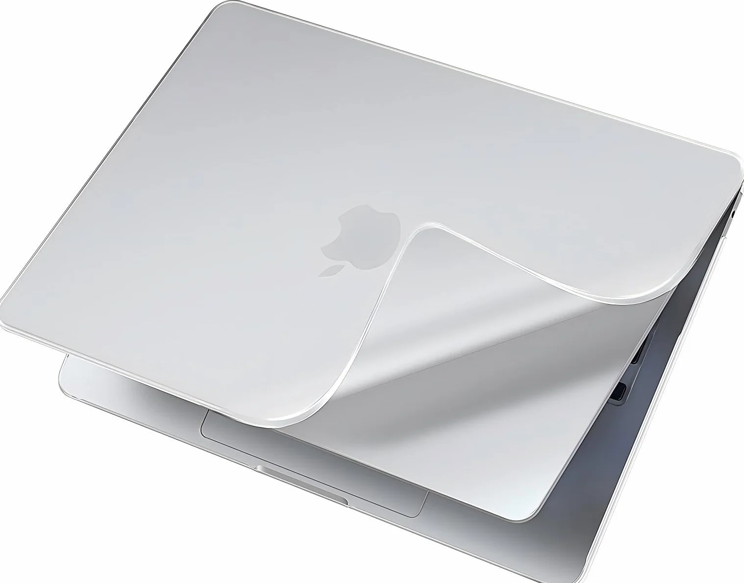 Coque MacBook Air 13,6" M5 M4 M3 M2 2026-2022 A3449 A3240 A3113 A2681 Blanc Mat Plastique + Film Clavier
