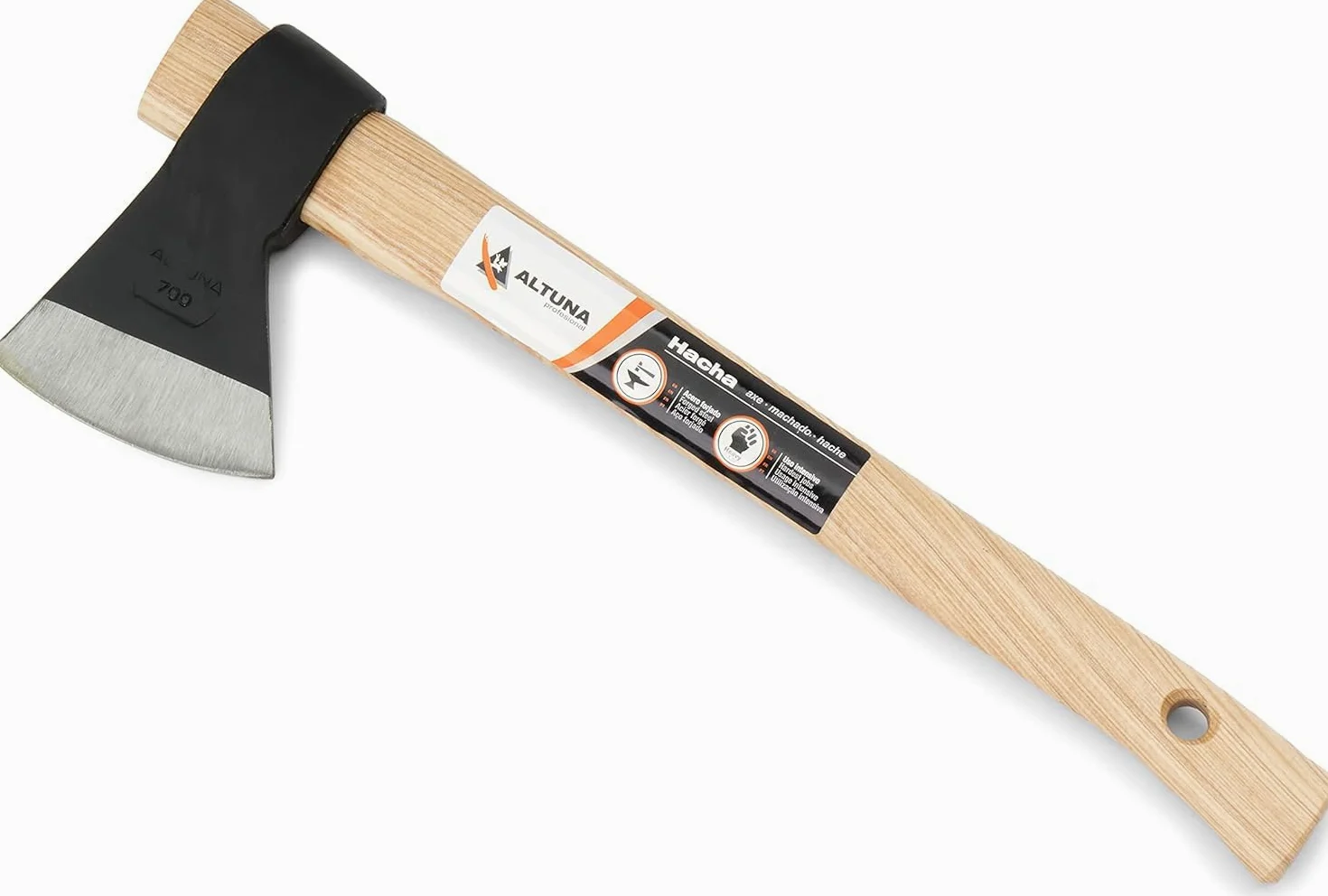 Altuna BIKAIN Hache Forestière Forgée avec Manche en Bois 1250 g - 8287 | Grande résistance à l'usure et performance durable pour l'élagage, le bois de chauffage et les travaux forestiers
