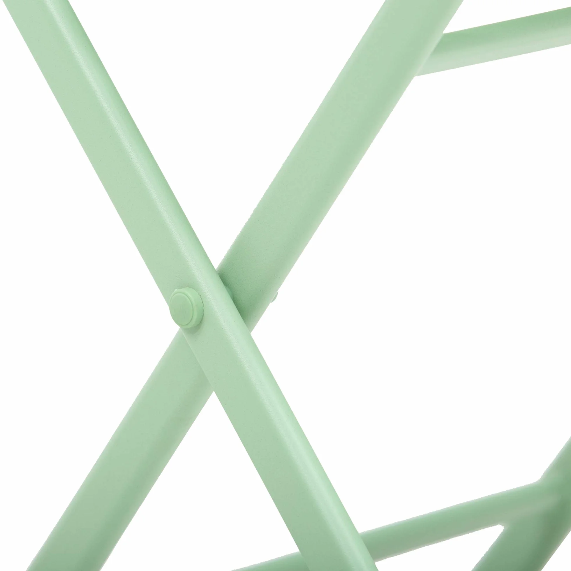 Outsunny Salon de Jardin Bistro Pliable Table Carrée 60x60x71 cm Métal Thermolaqué Vert d'Eau avec 2 Chaises