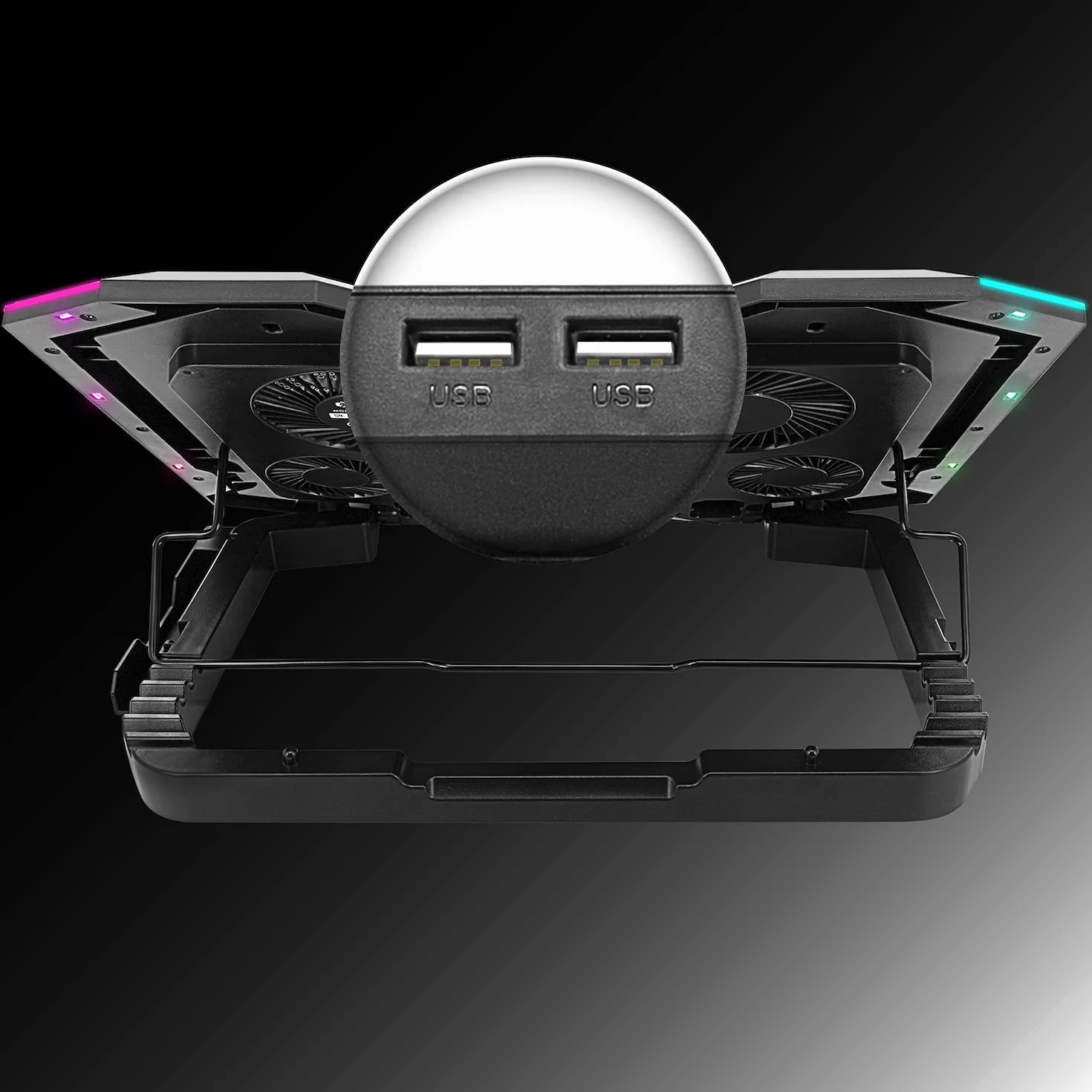 EMPIRE GAMING Guardian S-C100 Refroidisseur PC Portable RGB Gamer 6 Ventilateurs Contrôleur LCD 5 Hauteurs Réglables Compatible 12-17 Pouces Noir