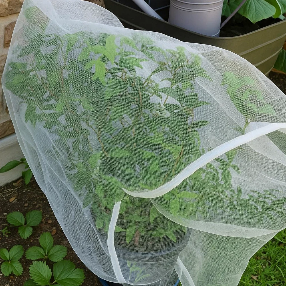 Filet pour Arbre Fruitier 140x180 CM, Paquet de 4 - Protection Potager | Filet Anti-Oiseaux Blanc, Maille Fine, Fraise, Légumes & Insectes
