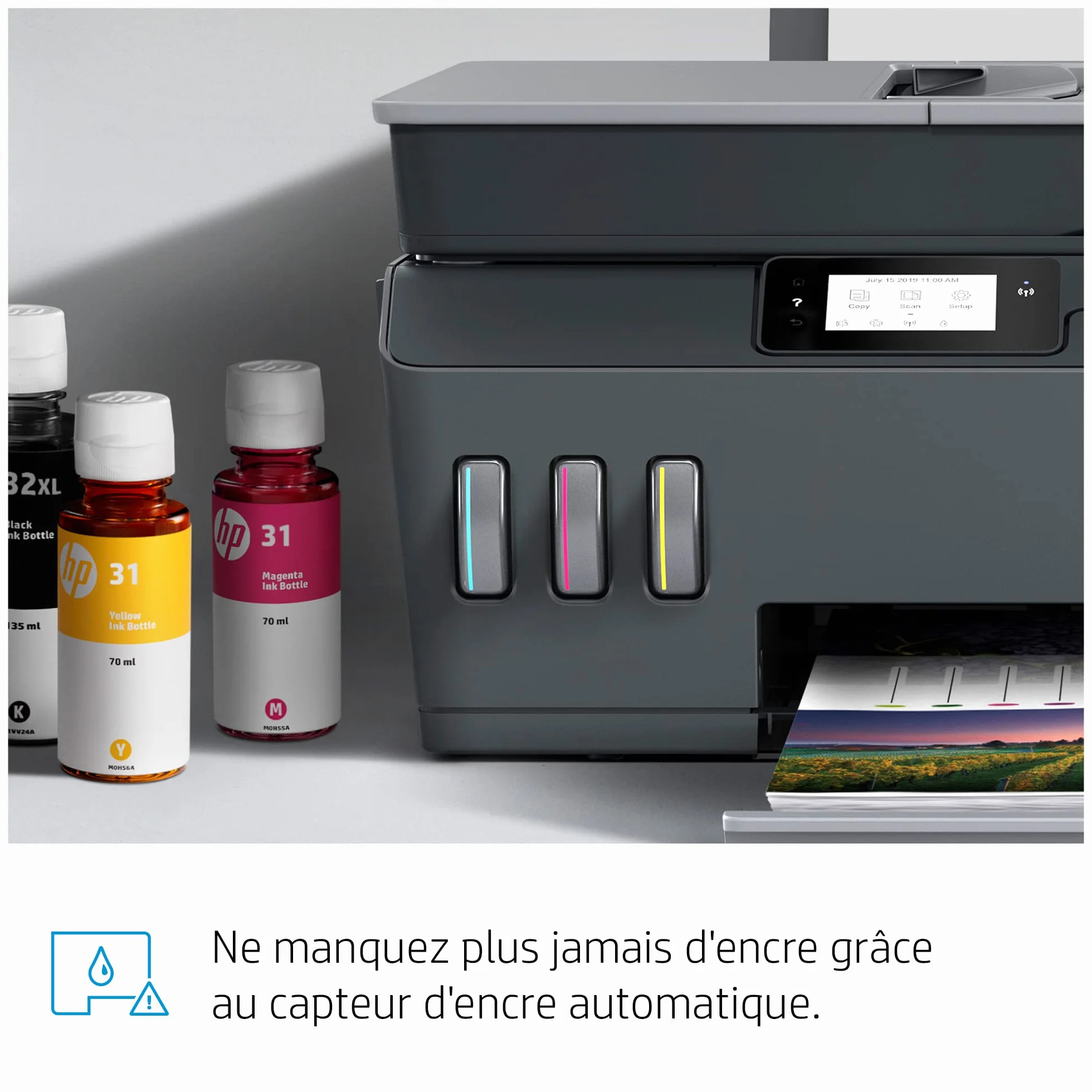 HP Smart Tank Plus 570 Imprimante tout en un Jet d'encre couleur 3 ans d'encre inclus A4 Wifi