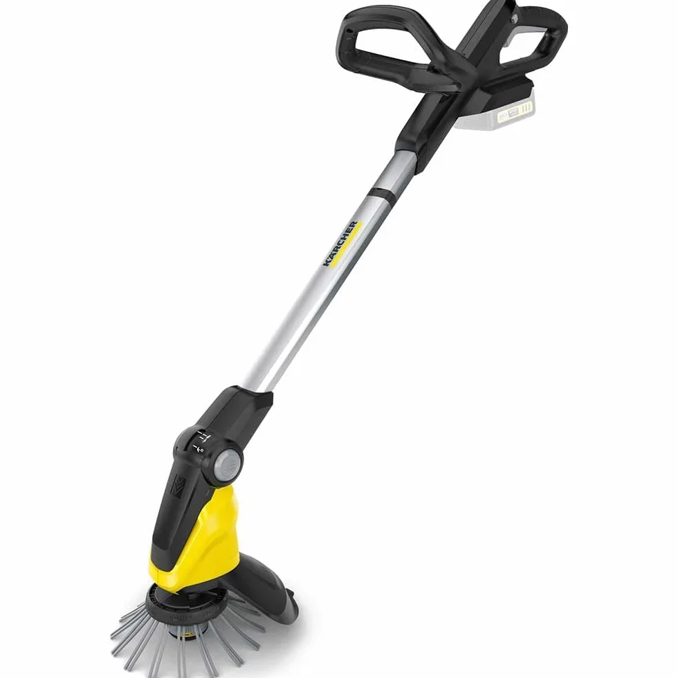 Kärcher 18 V Désherbeur sans Fil WRE 18-55, Brosse en Nylon avec 2 800 tr/min, Tête de Nettoyage orientable, Manche Télescopique, fonctionne avec la Batterie rechargeable Kärcher 18 V, non incluse