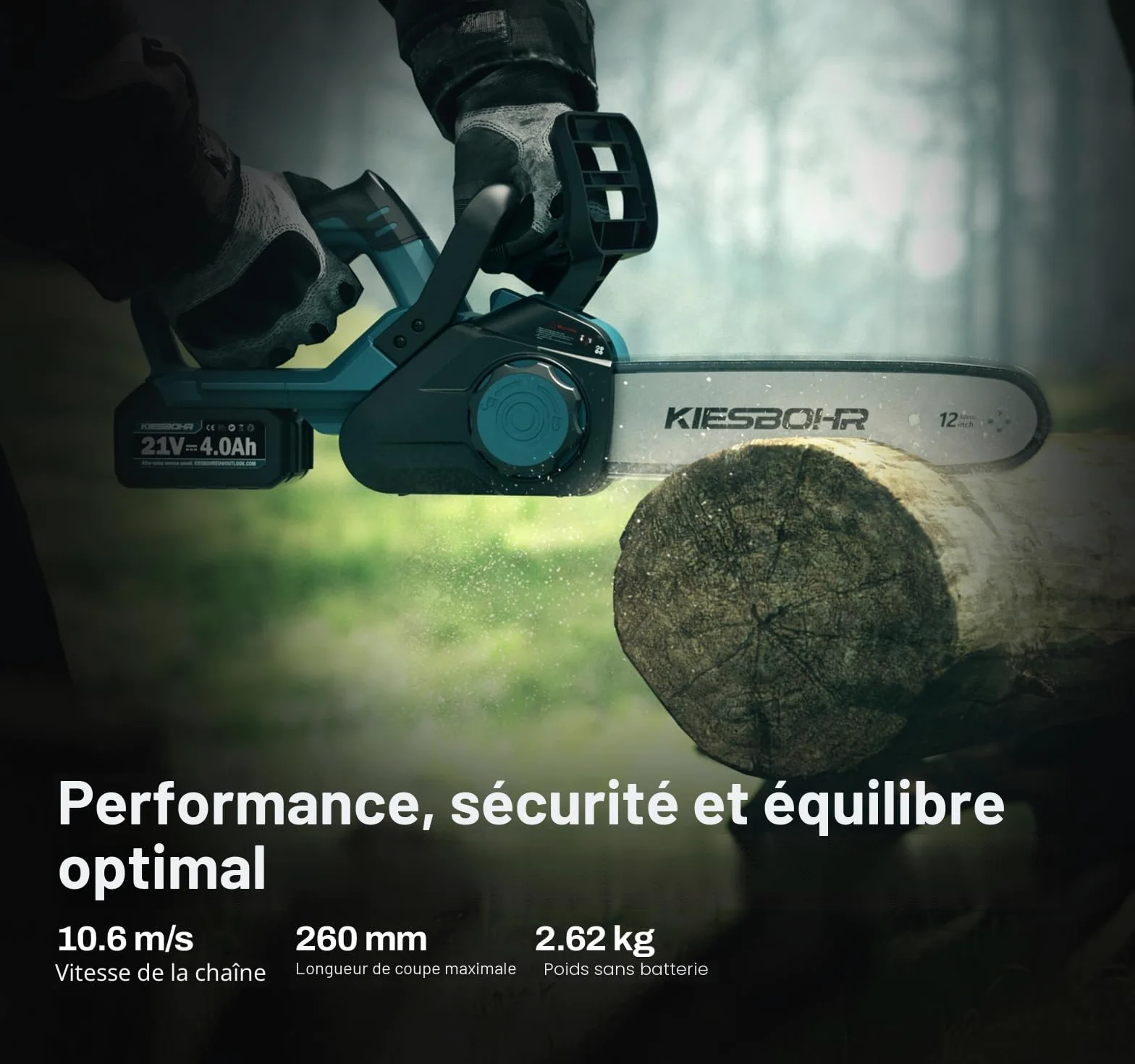 Tronçonneuse Sans Fil 30cm pour Makita 18V(sans batterie) | Moteur sans balais, tension rapide chaîne, jardinage et coupe bois, compatible Makita 18 V(non G-Series)