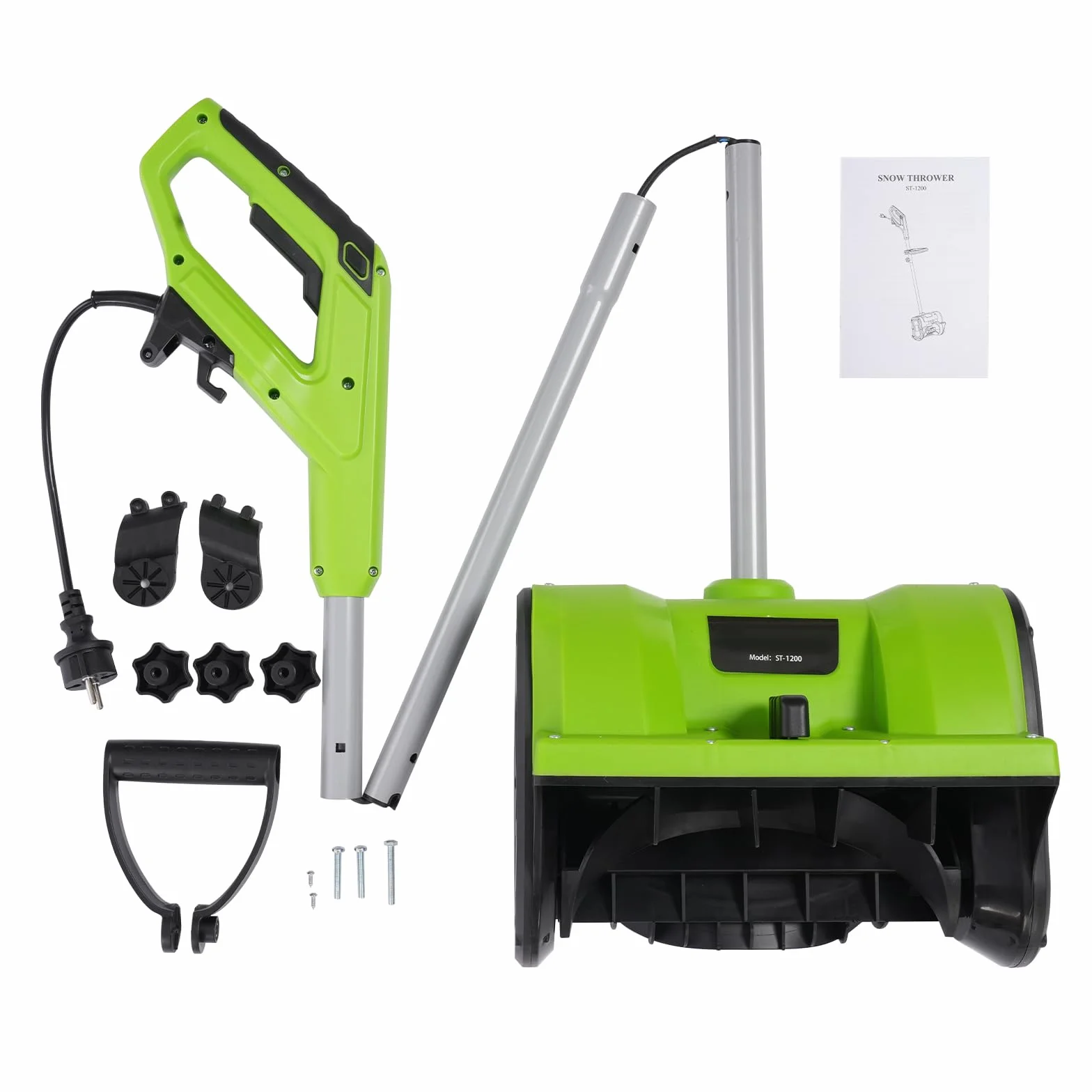 Souffleuse à Neige Électrique 1200 W 220 V 8 m Distance de Lancer 30 cm Largeur 15 cm Hauteur