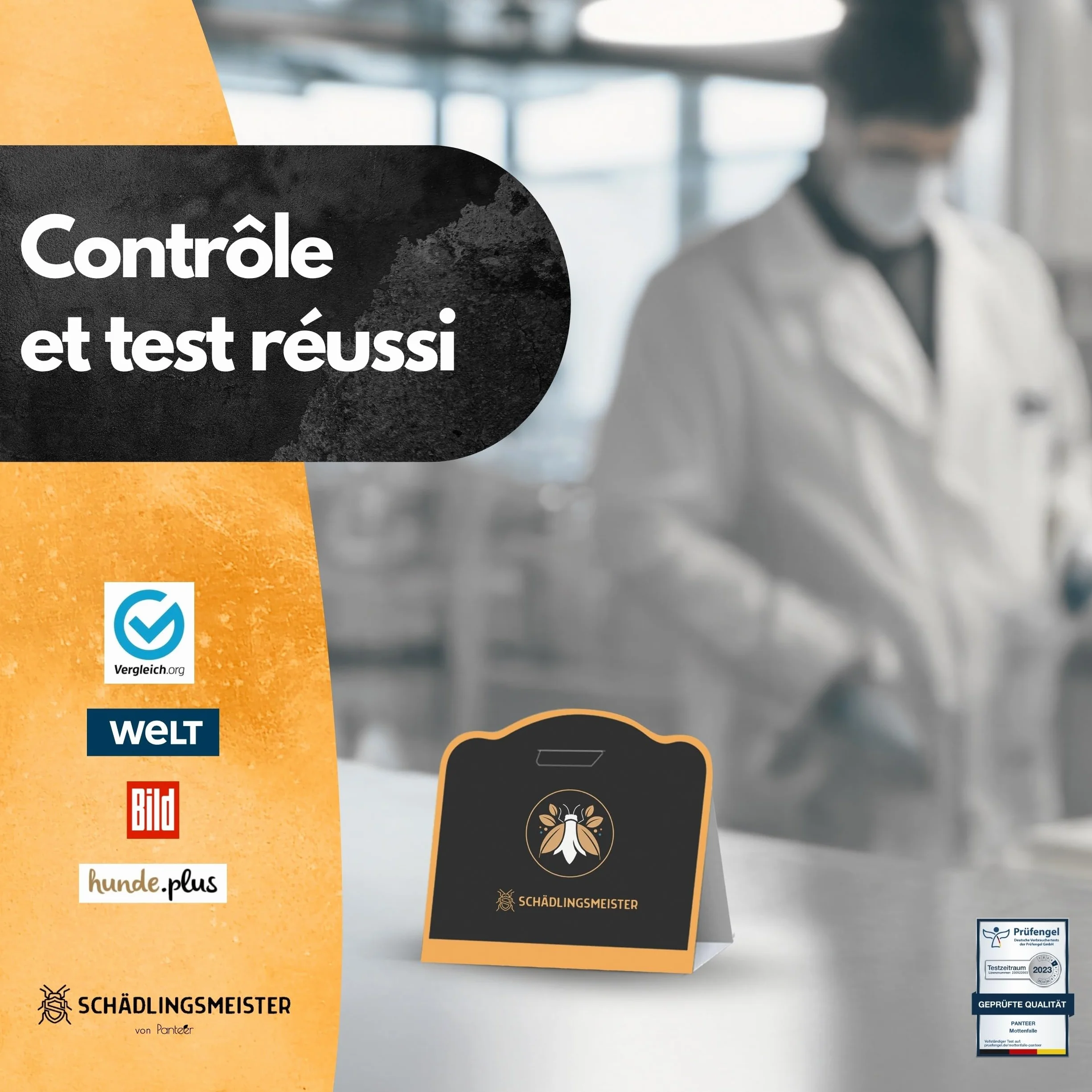 Panteer Lot de 6 pièges à Mites Contre 2 Types de Mites pour Garde-Robe et Alimentaires